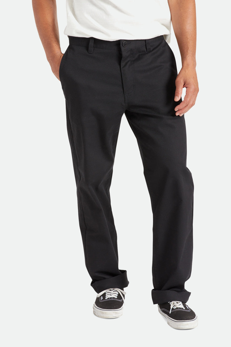 Black Brixton Choice Chino Relaxed Men's Pants | 408327VHN