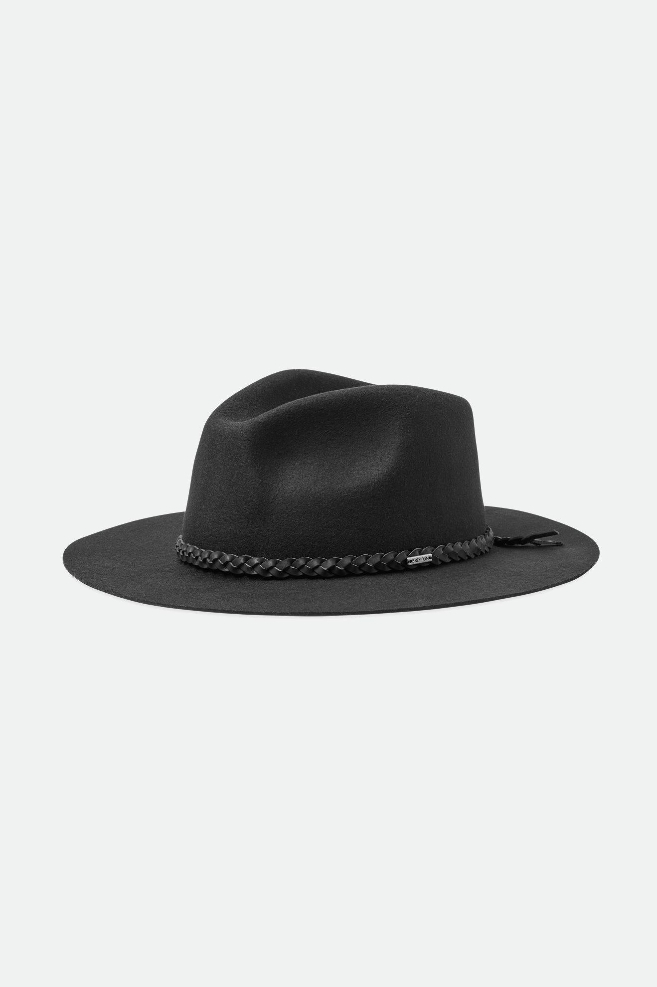 Black Brixton Messer Western Fedora Women's Fedoras | 402937UKB