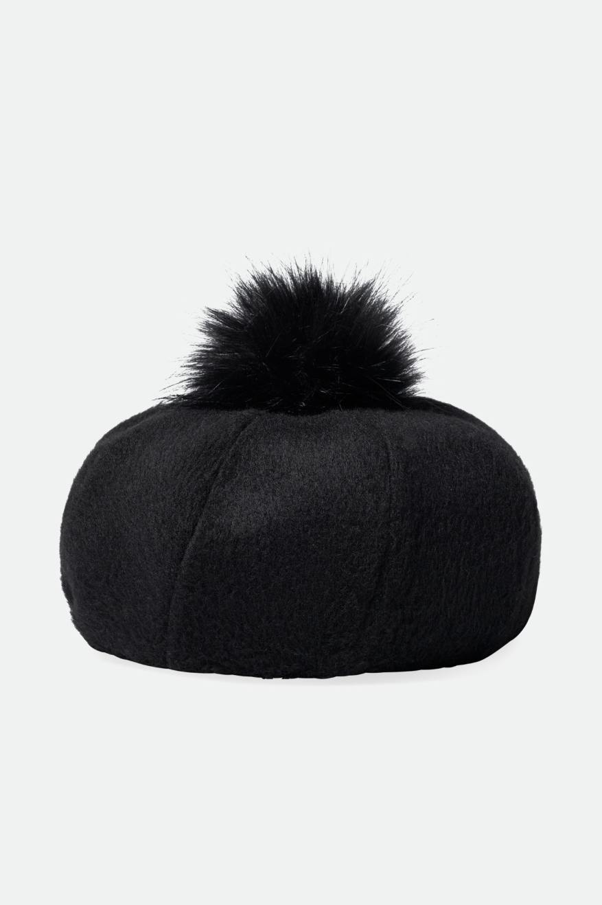 Black Brixton Natalie Oversized Pom Beret Women's Hats | 194572RBW