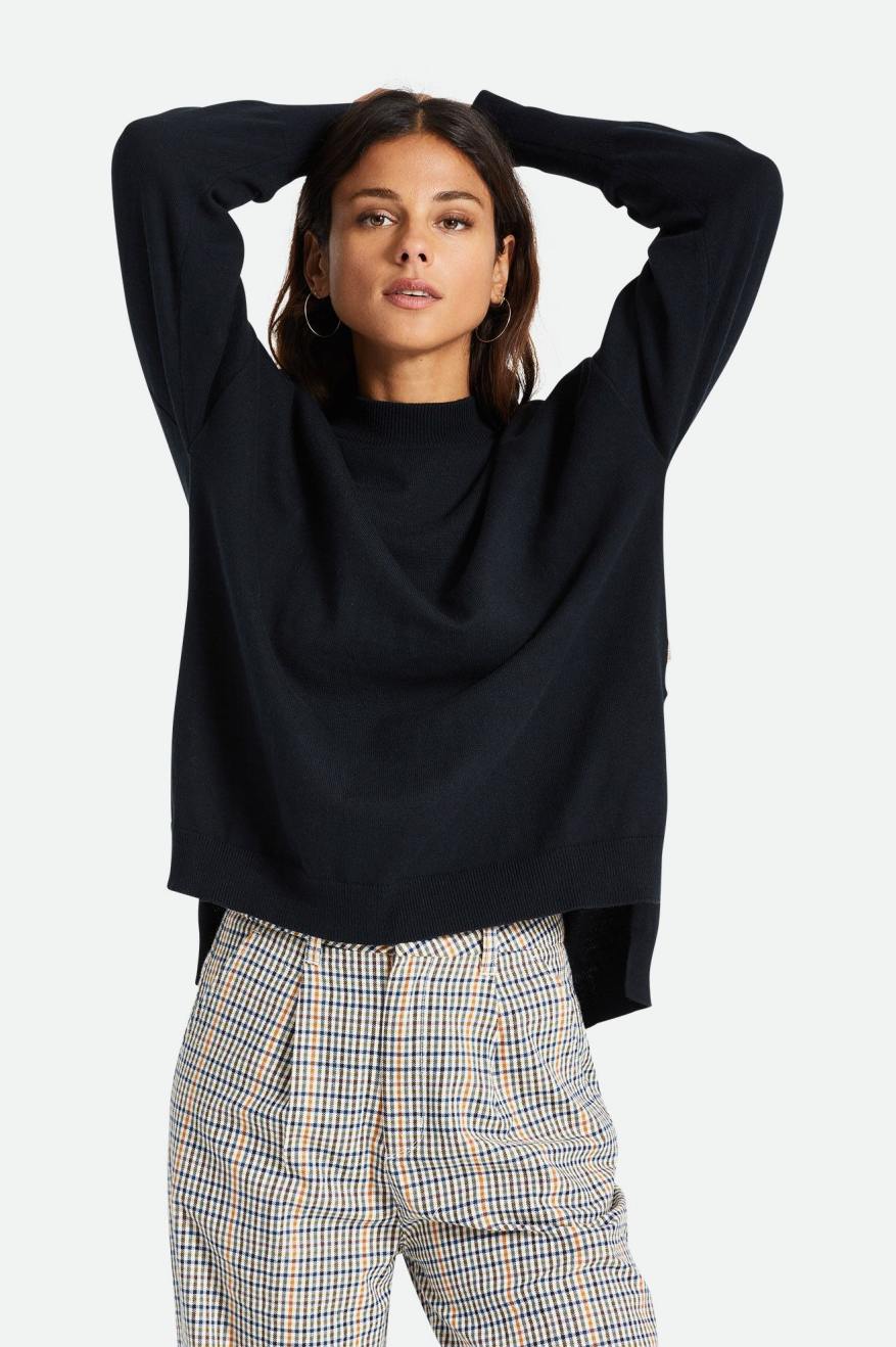 Black Brixton Reserve Oversized Cashmere Women's Sweaters | 398517XPH