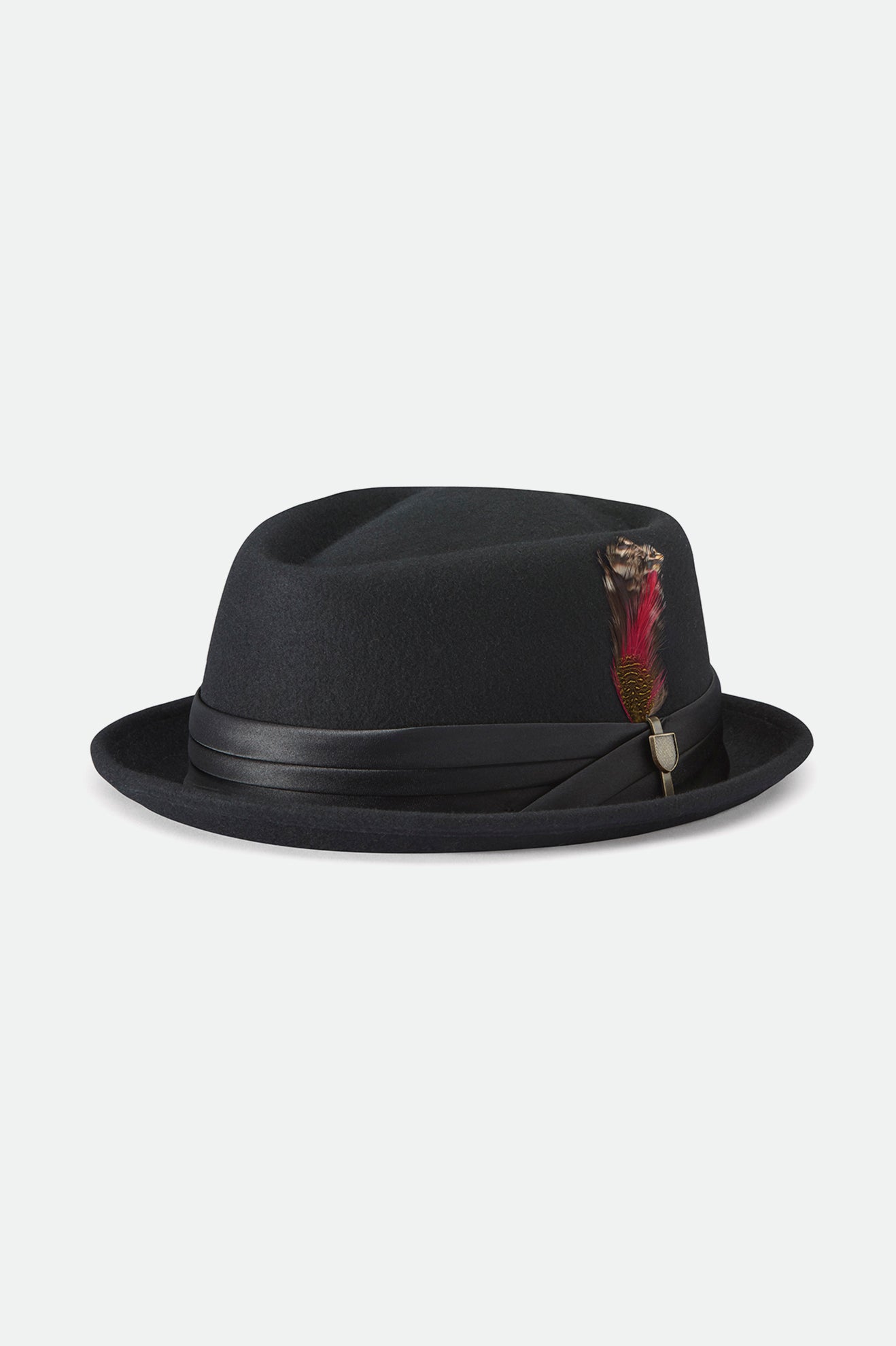 Black Brixton Stout Pork Pie Men's Hats | 982705YTZ