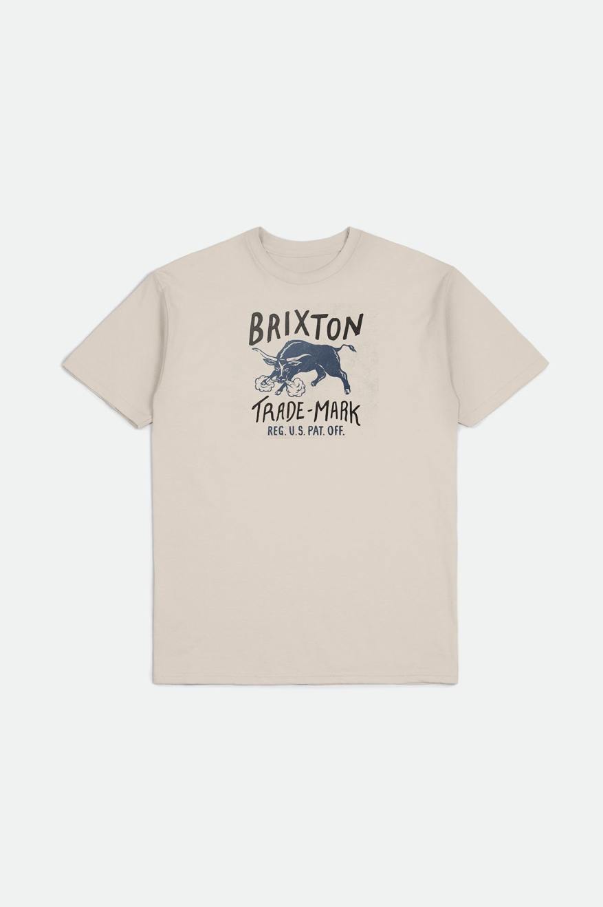 Cream Brixton Roxboro S/S Standard Men's Tops | 740239XCD