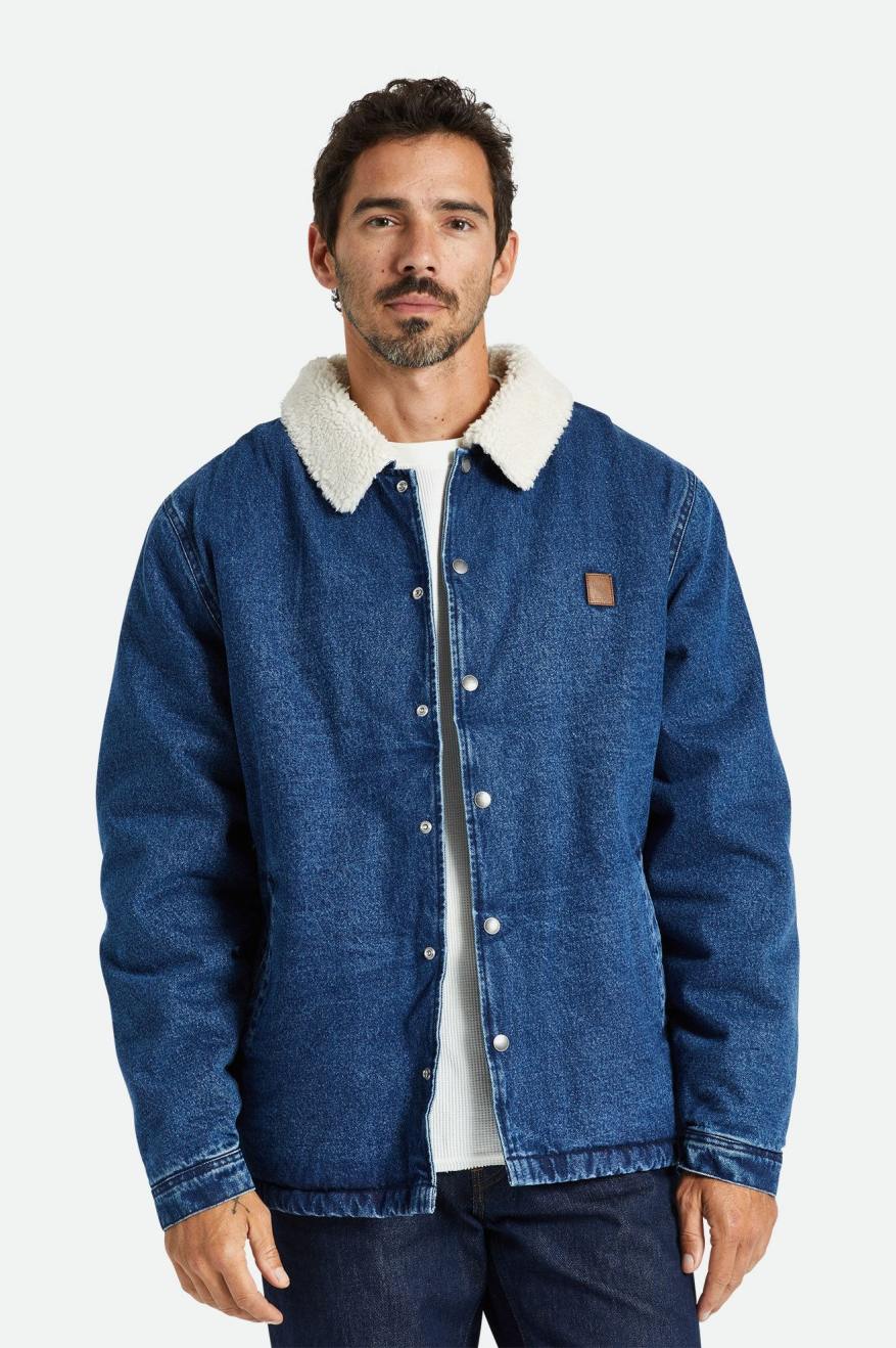 Indigo Brixton Beta Sherpa Lined Coaches Men's Jackets | 154962CUG