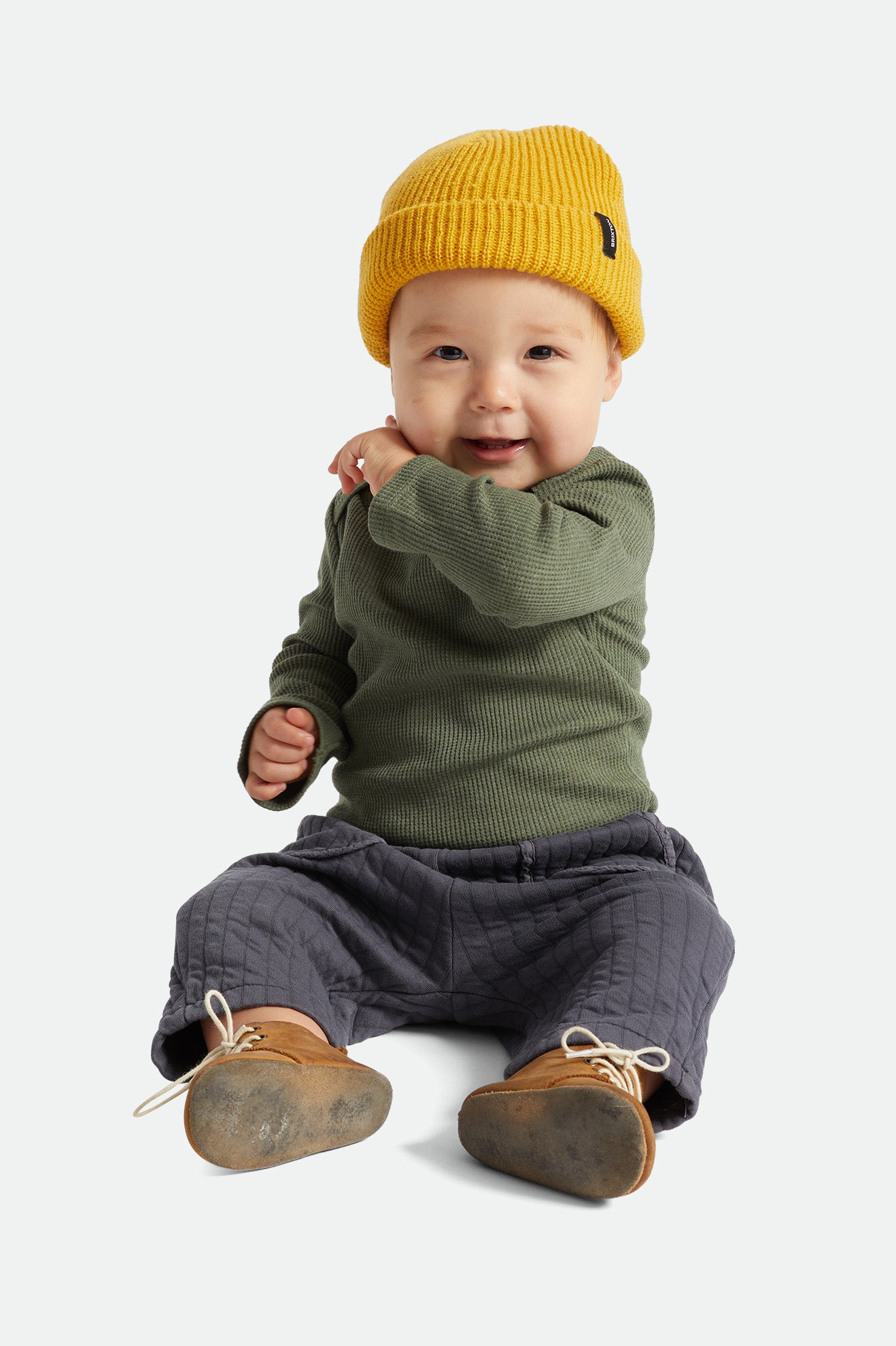 Mustard Brixton Baby Heist Men's Beanie | 186740BLS