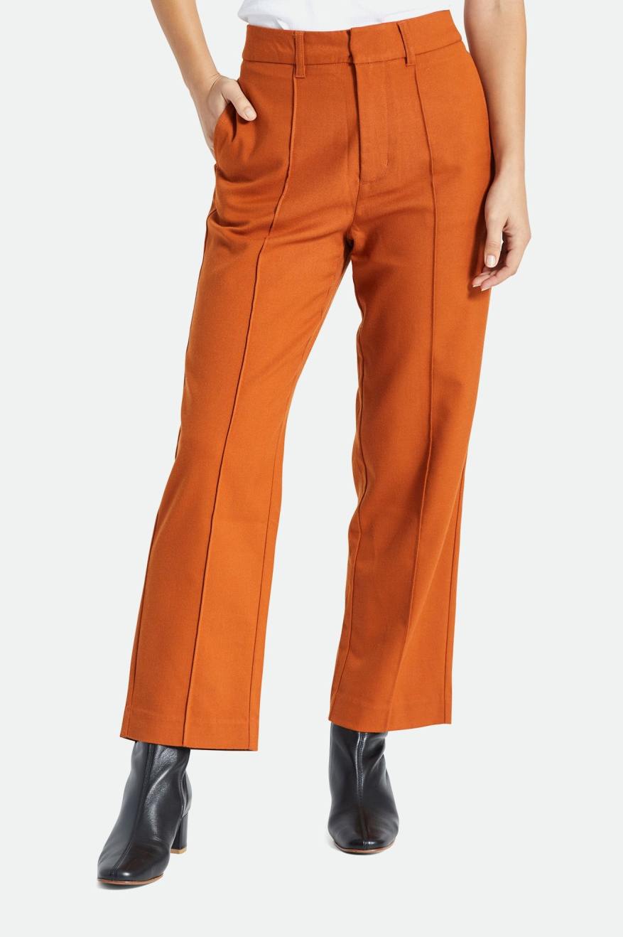 Orange Brixton Retro Trouser Women's Bottoms | 396207HOF