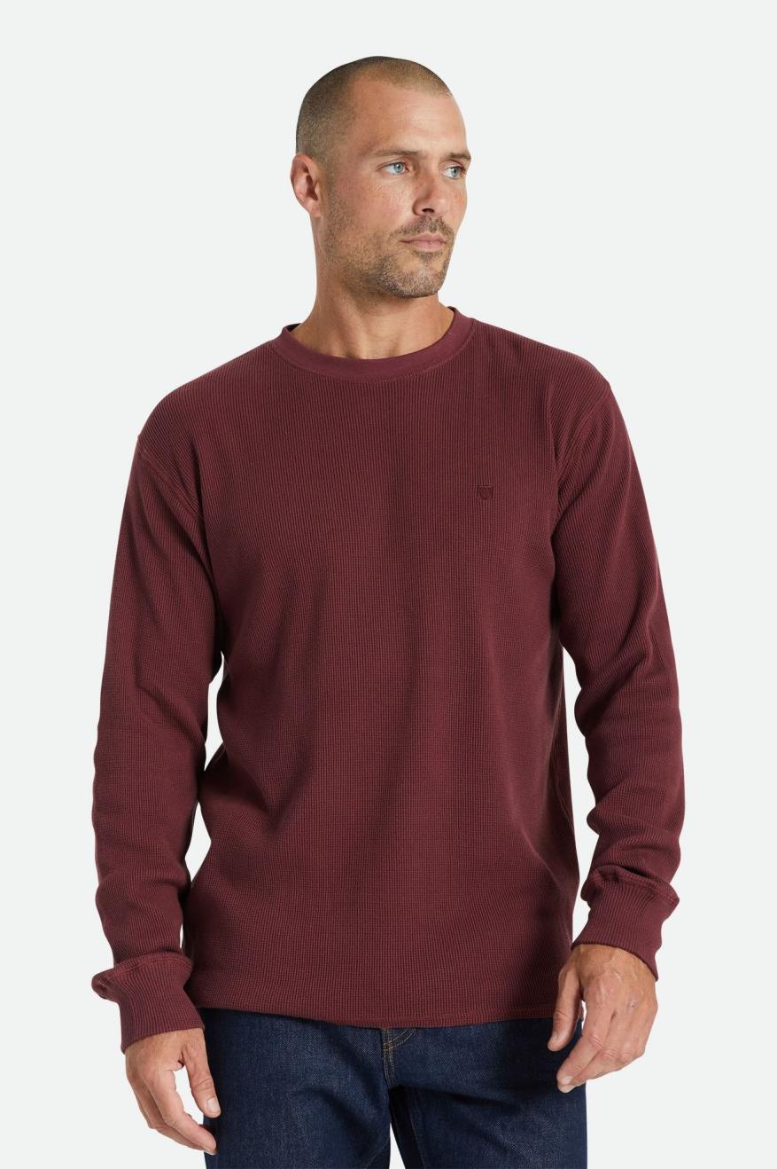 Red Brixton Reserve Thermal L/S Men's Knitwear | 894105JXP