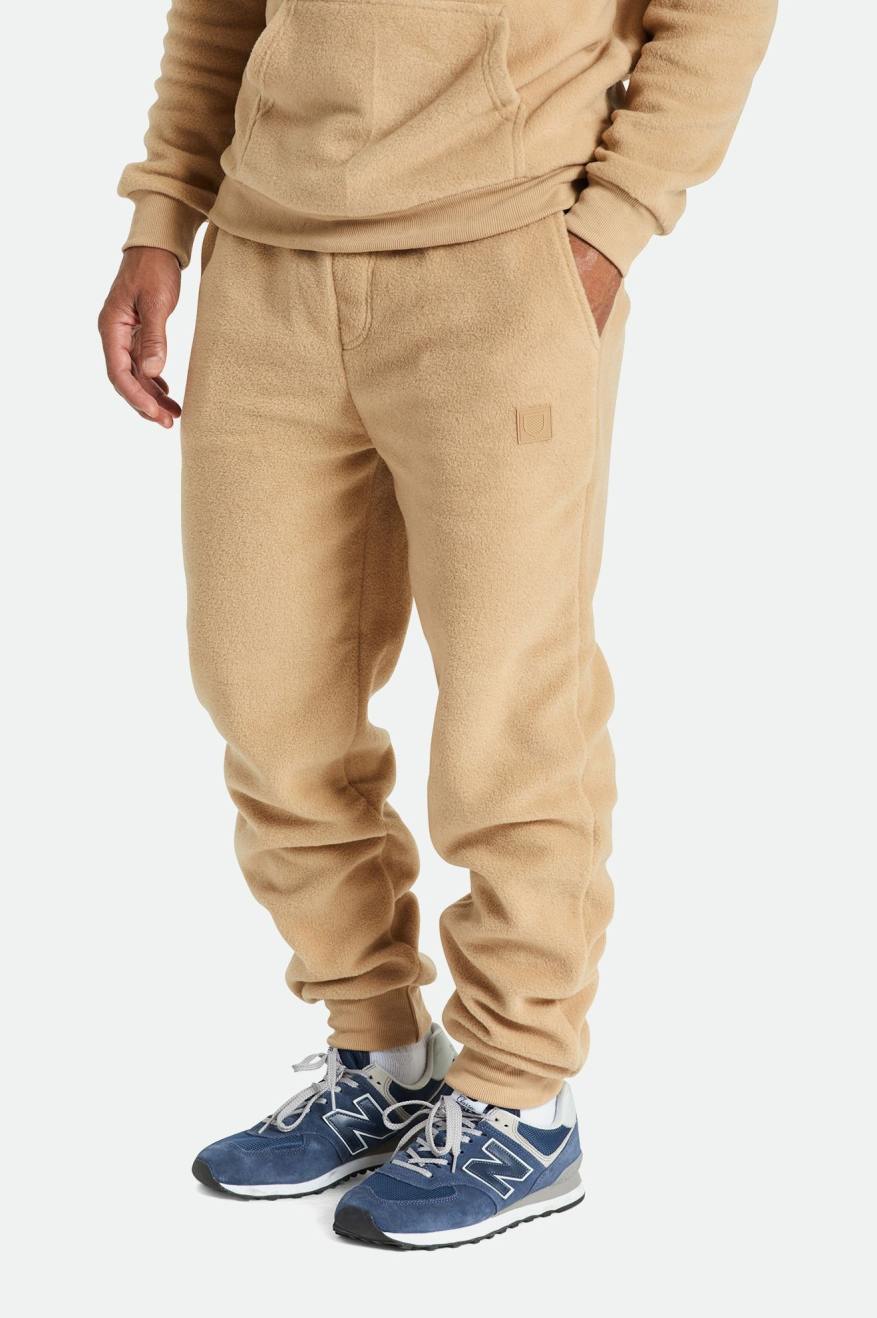 Beige Brixton Blanket Fleece Jogger Men\'s Pants | 186923AWT