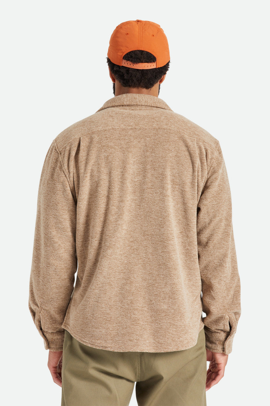 Beige Brixton Bowery L/S Arctic Stretch Fleece Men's Flannels | 042578EFJ