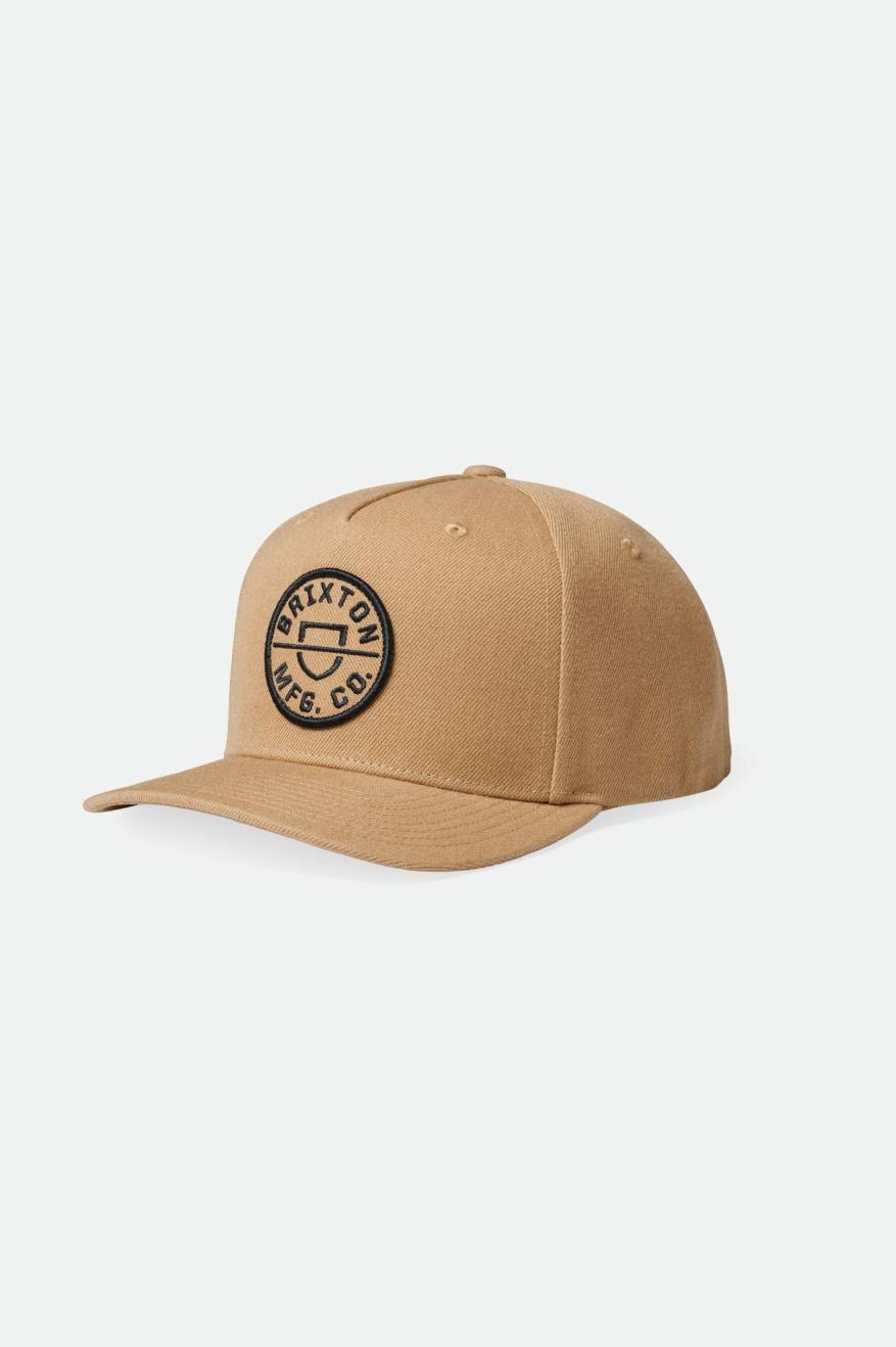 Beige Brixton Crest C MP Men\'s Caps | 875642WFG