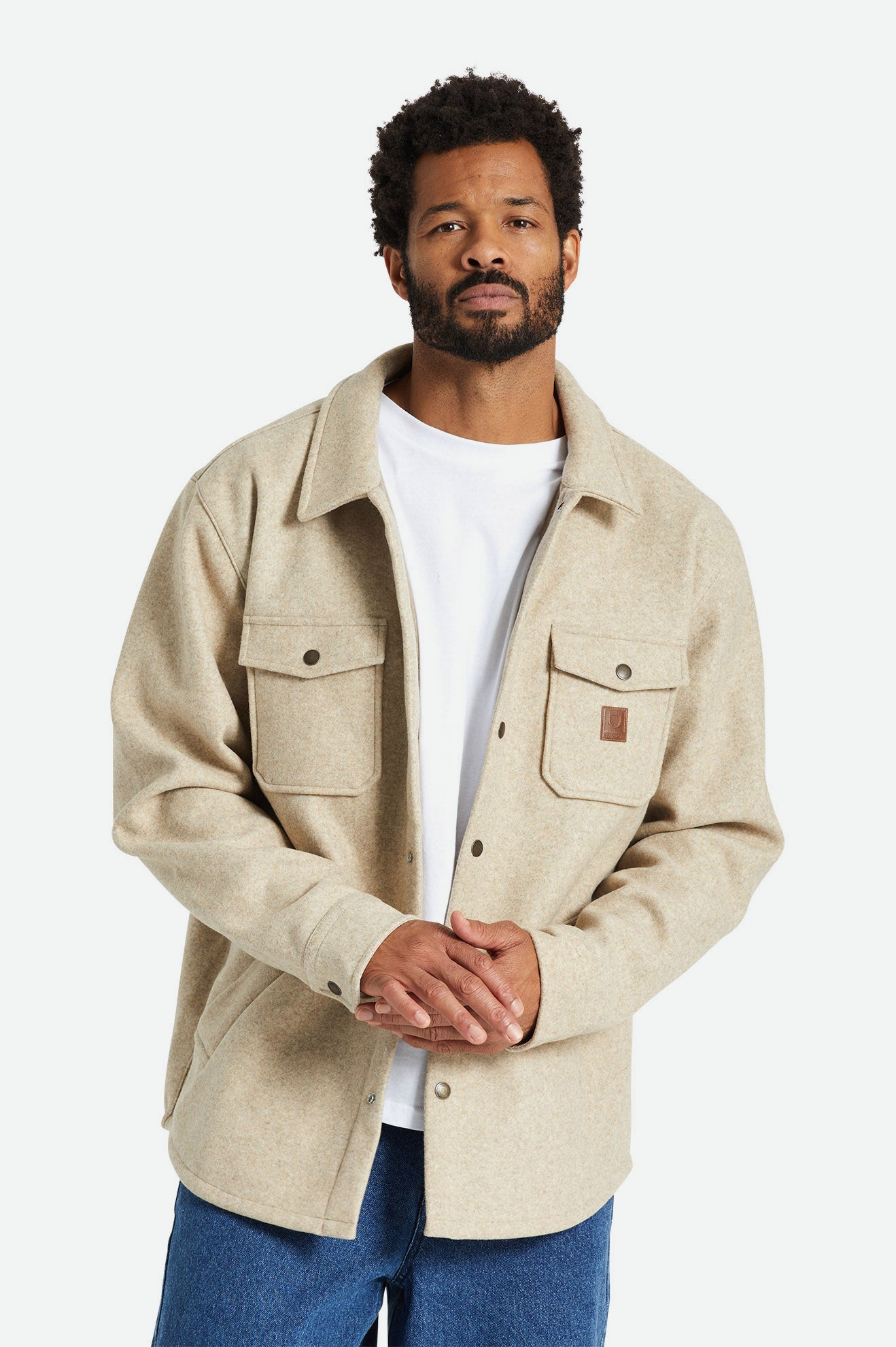 Beige Brixton Durham Reserve Men\'s Jackets | 086913UMJ