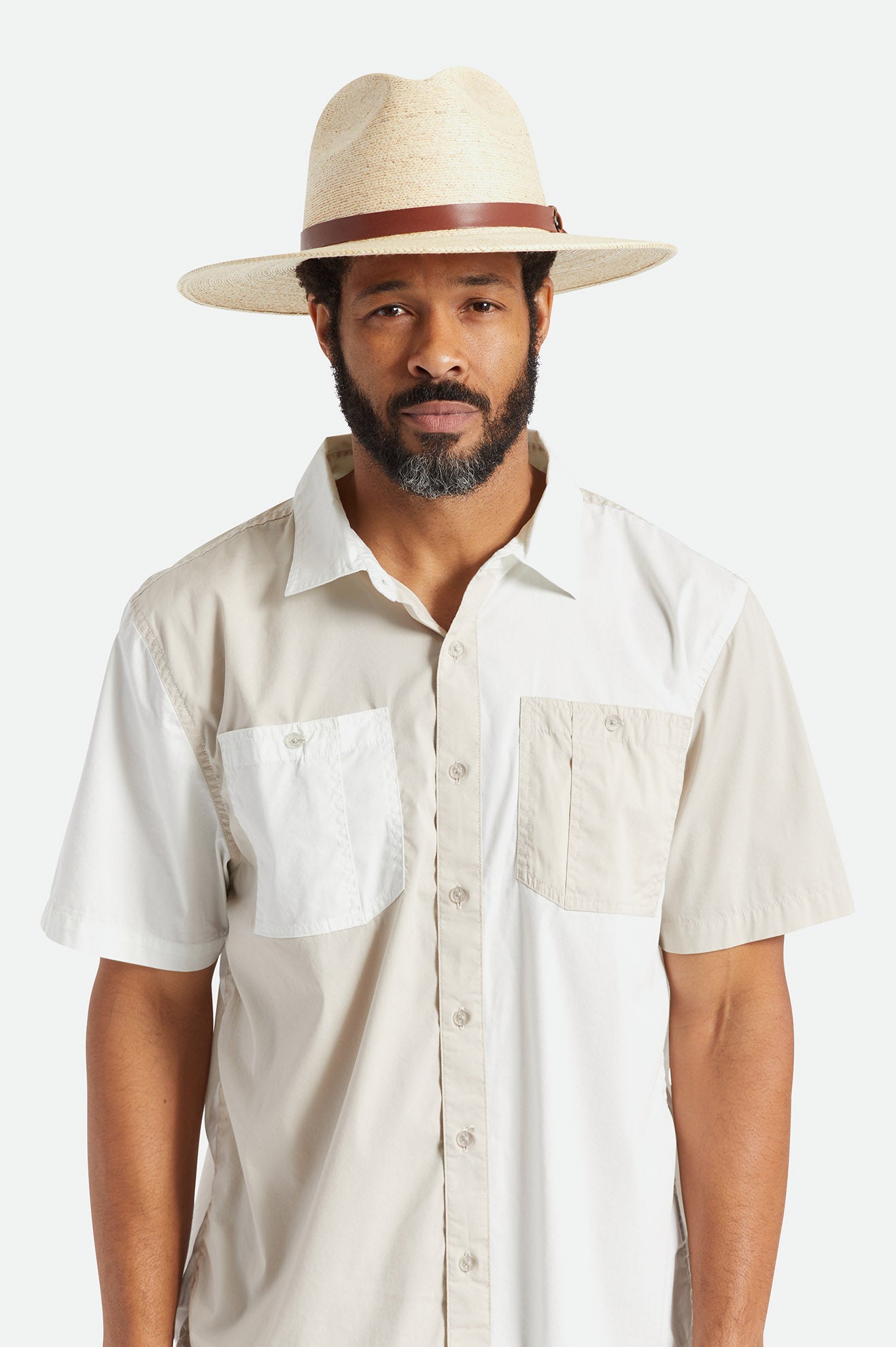 Beige Brixton Field Proper Straw Men's Hats | 614325VYS