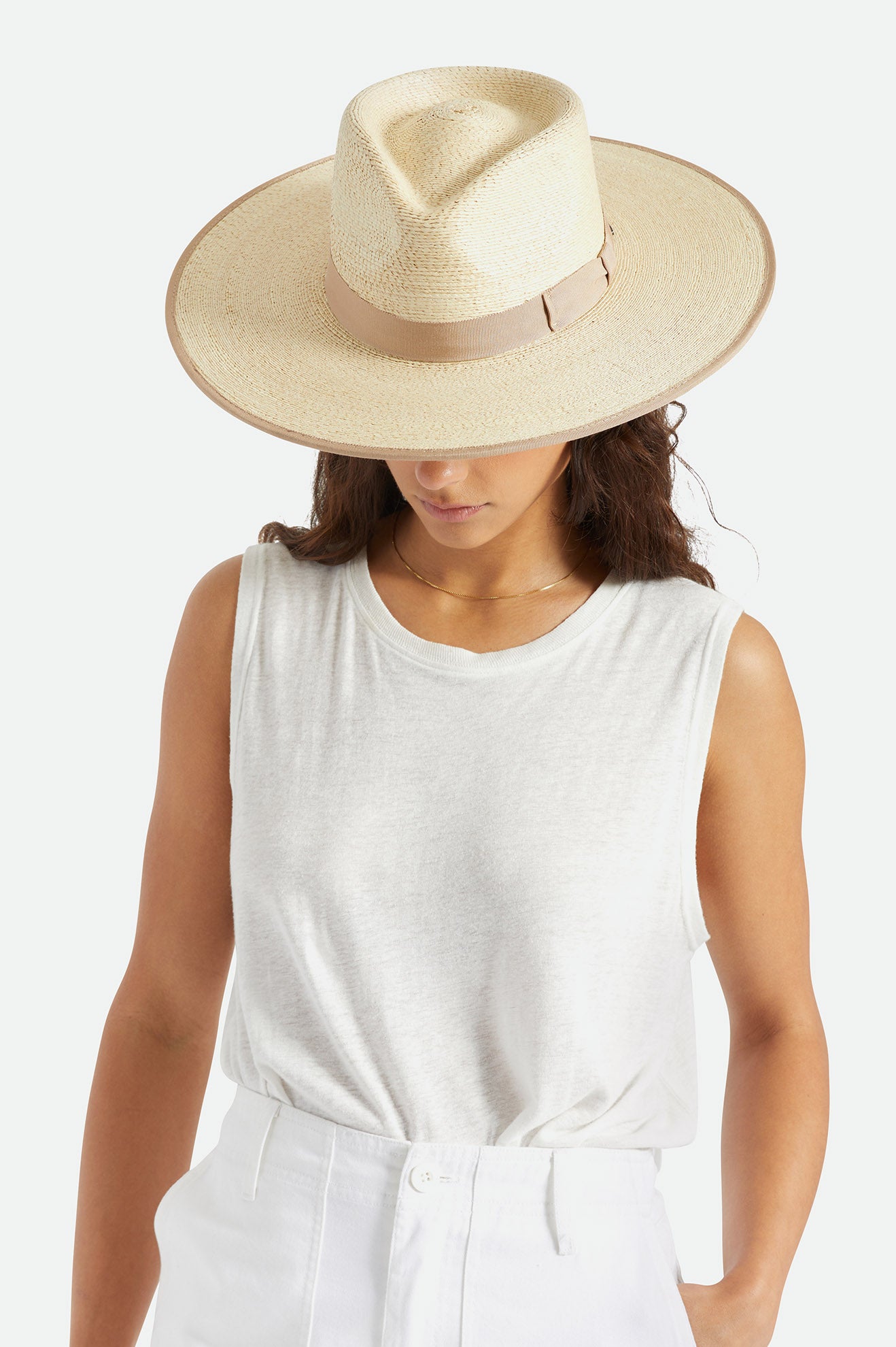 Beige Brixton Jo Rancher Women's Straw Hats | 034175RNC