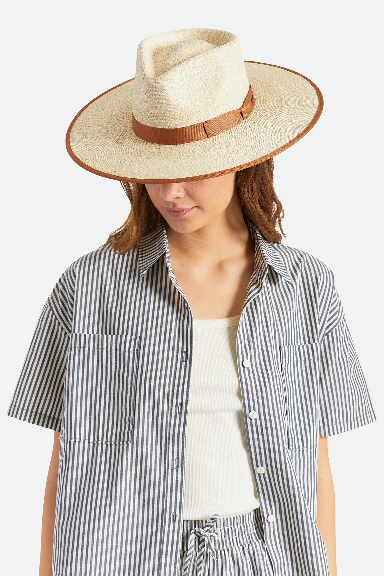 Beige Brixton Jo Rancher Women's Straw Hats | 048253EJZ