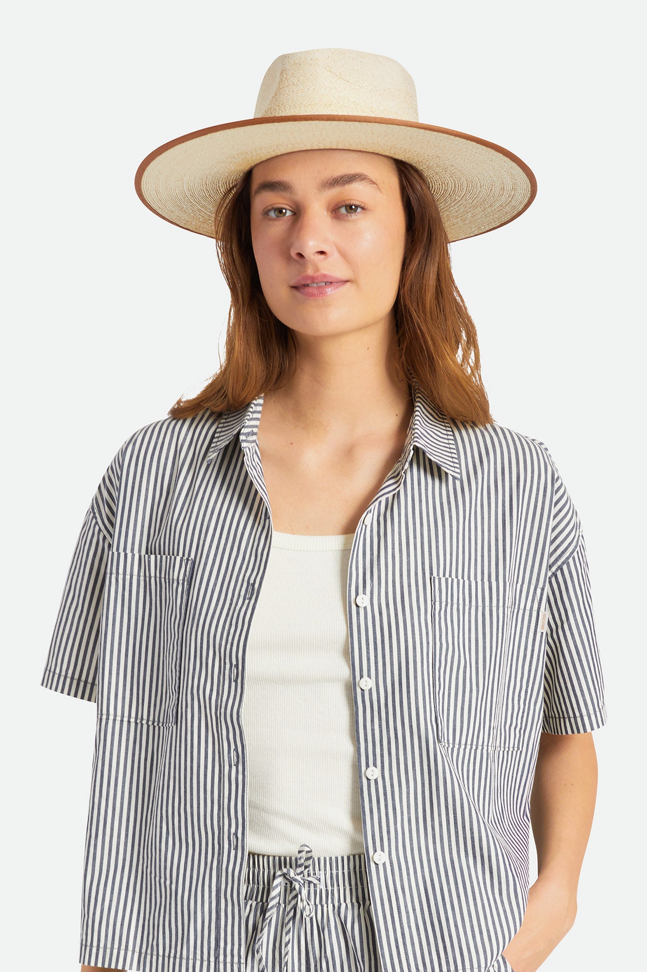 Beige Brixton Jo Rancher Women's Straw Hats | 048253EJZ