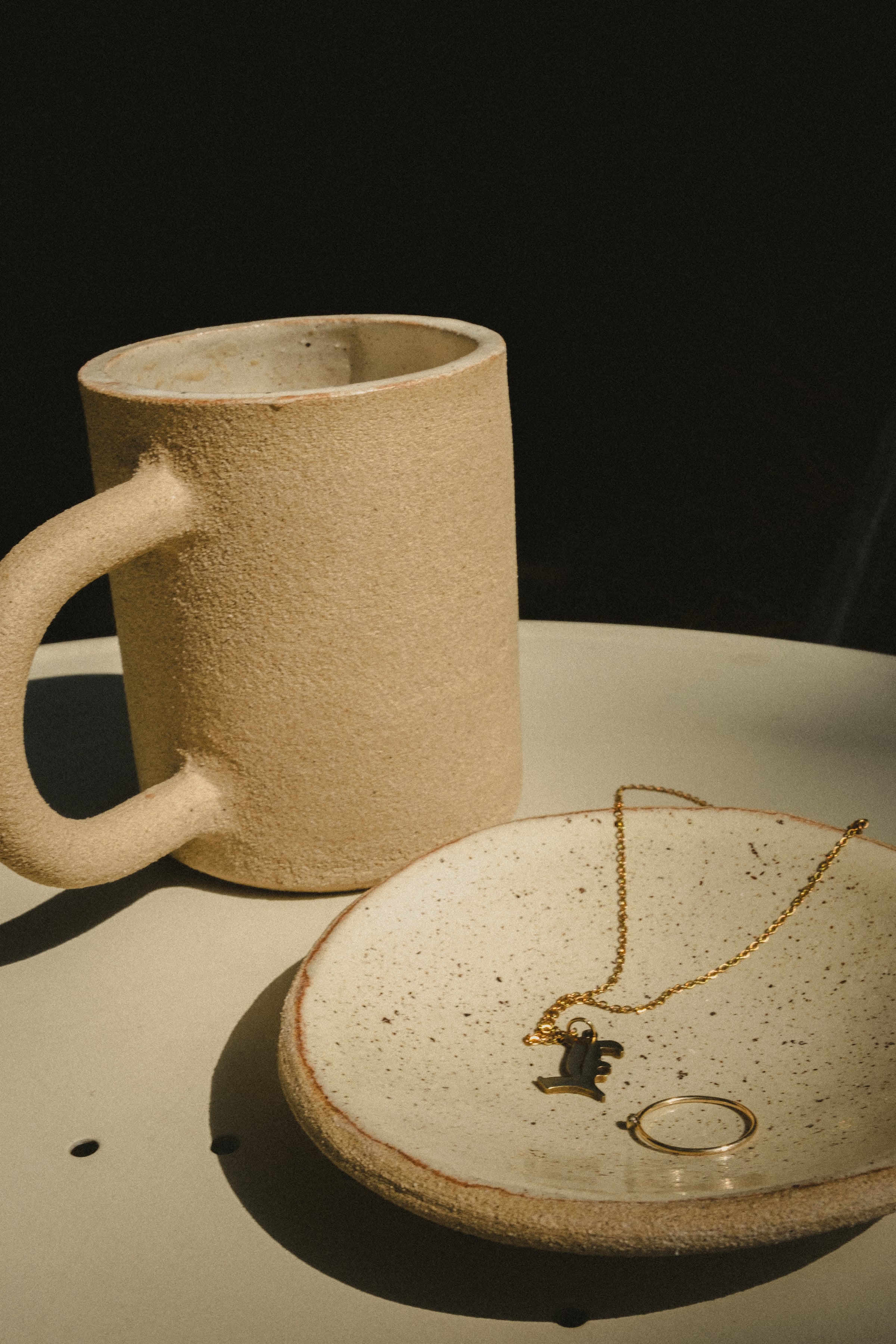 Beige Brixton O-M Hand Crafted Ceramic Mug Unisex Accessories | 728013TZE