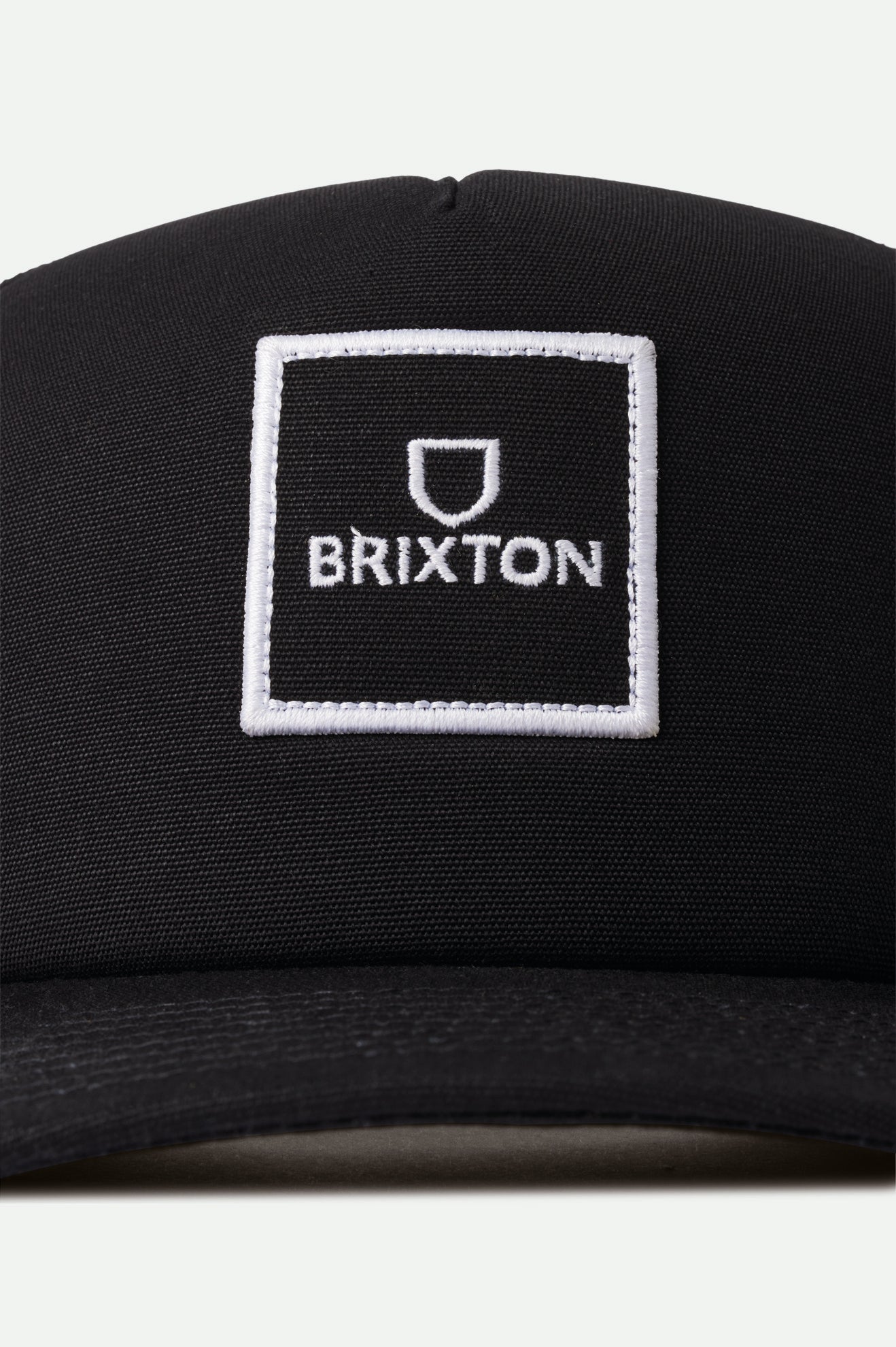 Black Brixton Alpha Block NetPlus MP Trucker Hat Men's Caps | 512746PST