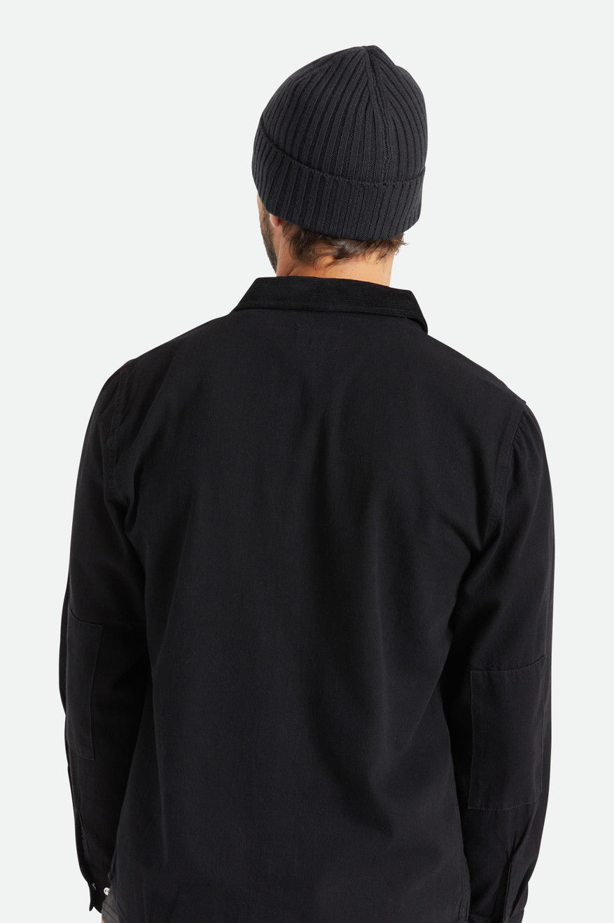 Black Brixton Alpha Square Merino Wool Men's Beanie | 912348XBM