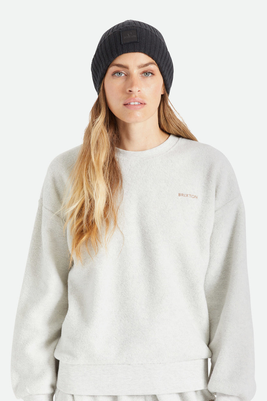 Black Brixton Alpha Square Merino Wool Women's Beanie | 612589STB