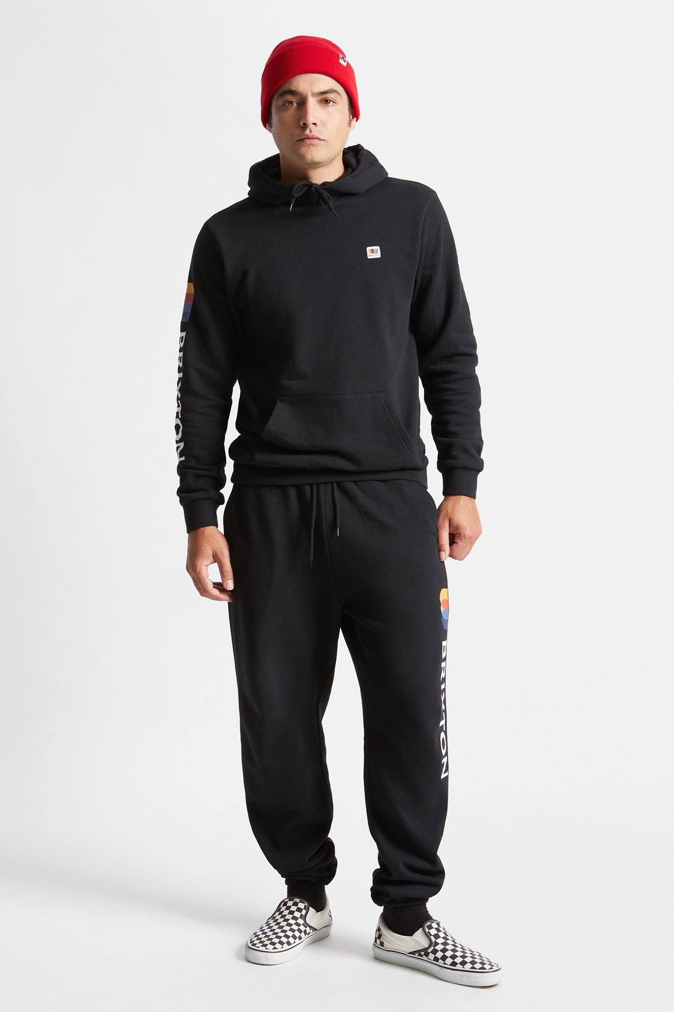 Black Brixton Alton Men's Hoodie | 732094TVK