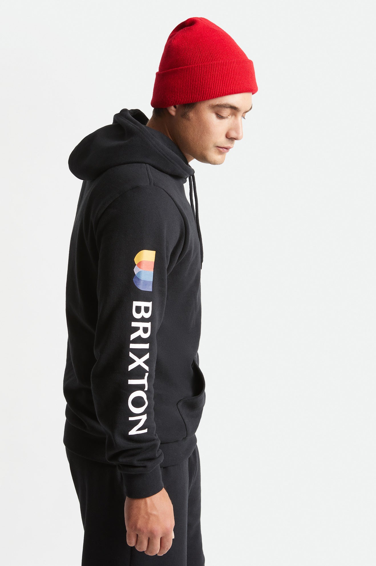 Black Brixton Alton Men's Hoodie | 732094TVK