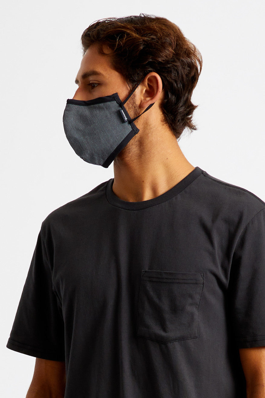 Black Brixton Antimicrobial 4-Way Stretch Unisex Face Masks | 128073HTS