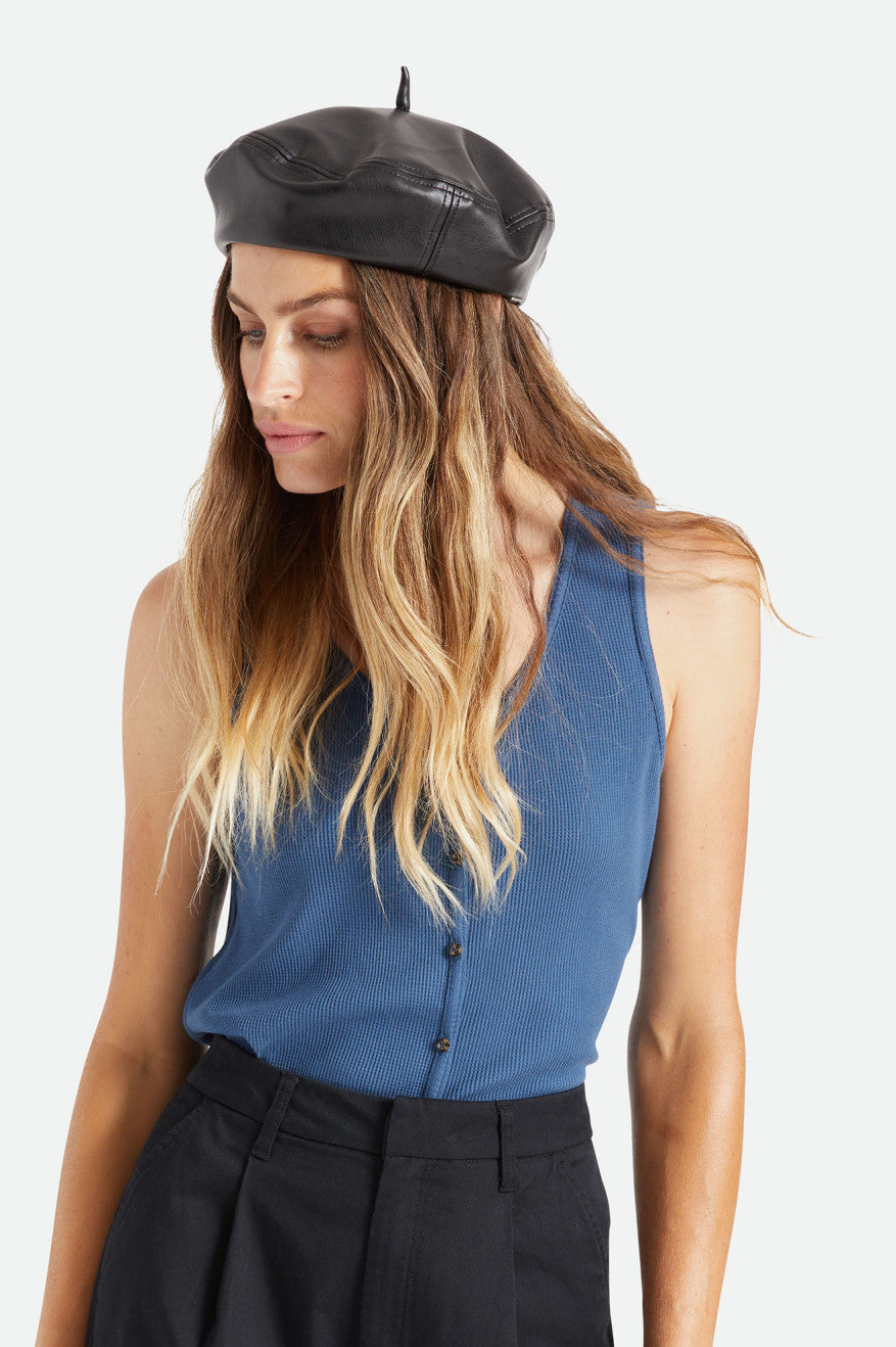 Black Brixton Audrey II Beret Women's Hats | 612987LGA