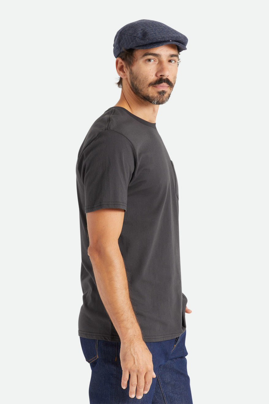 Black Brixton Basic S/S Pocket Men's Tops | 023678IOB