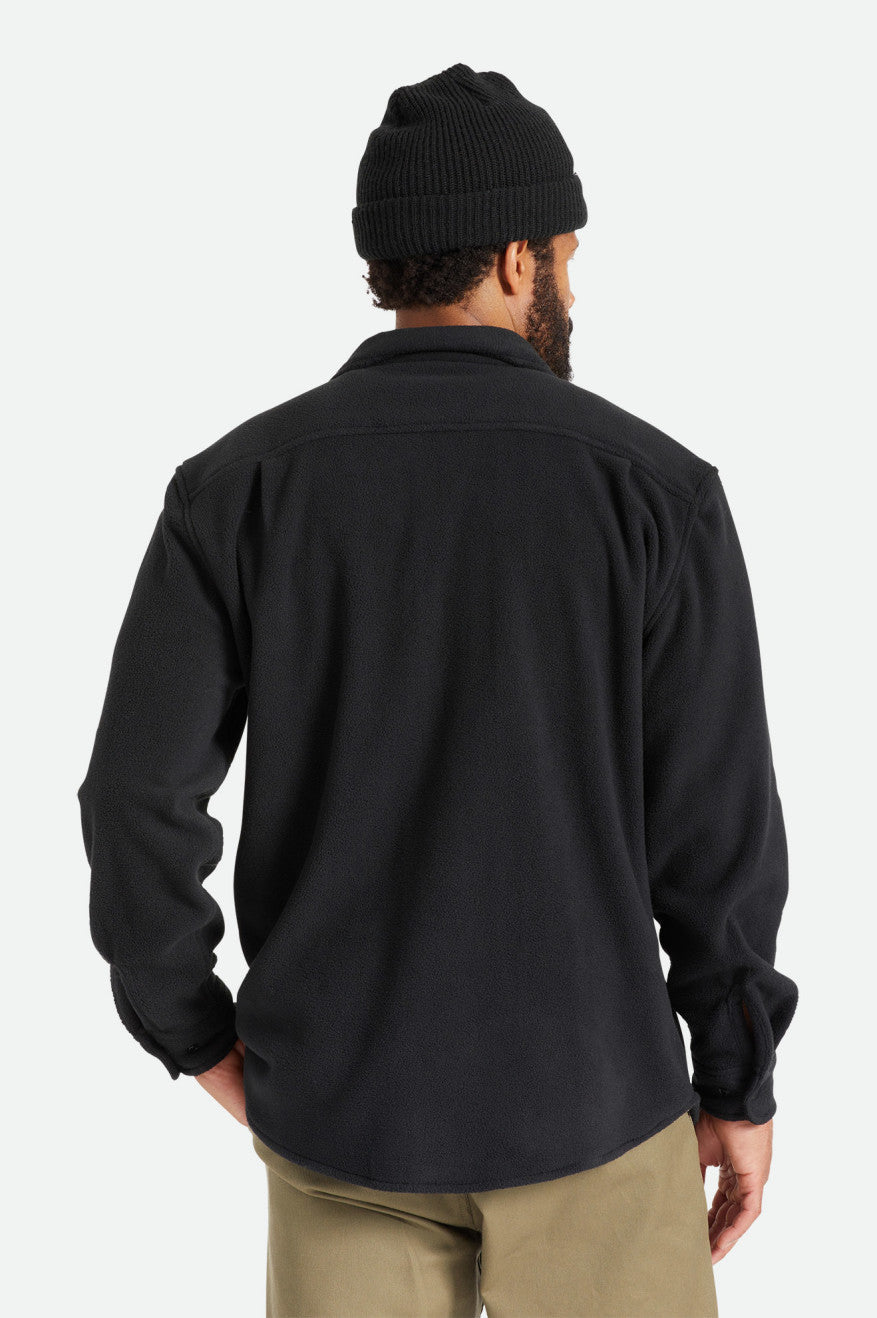 Black Brixton Bowery L/S Arctic Stretch Fleece Men's Wovens | 148562NRQ