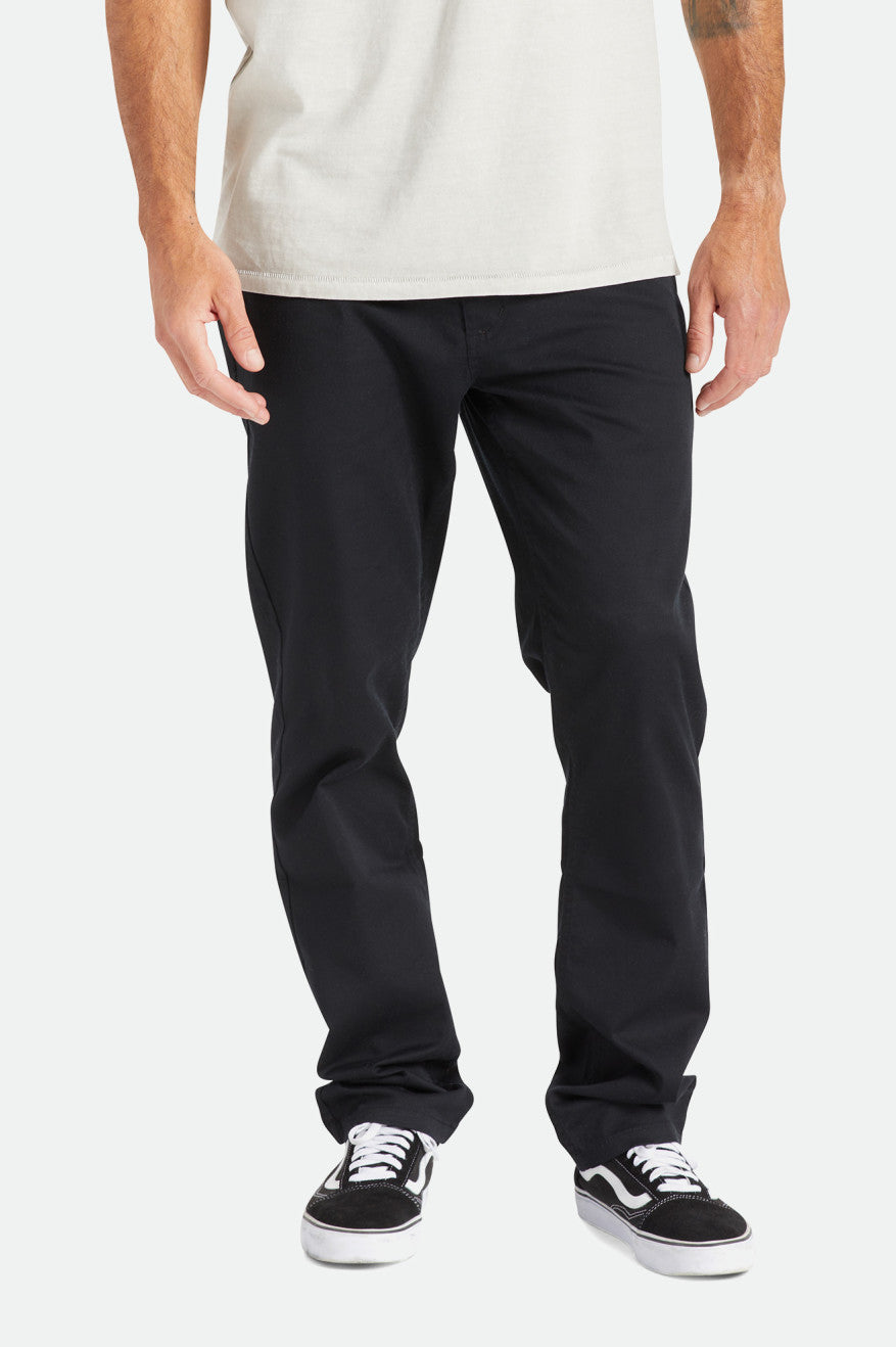 Black Brixton Choice Chino Regular Men\'s Pants | 345980EHW