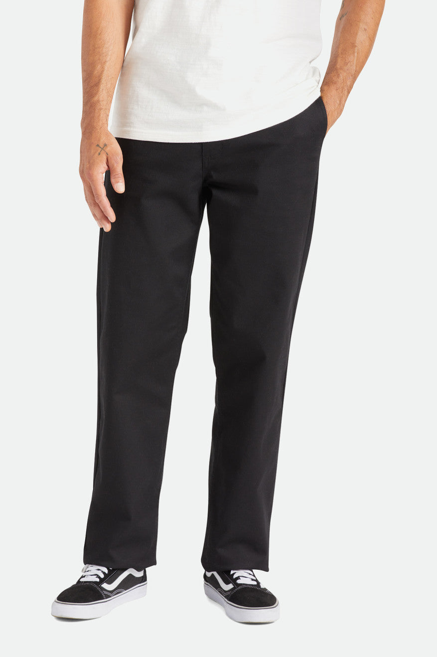 Black Brixton Choice Chino Relaxed Men's Pants | 408327VHN