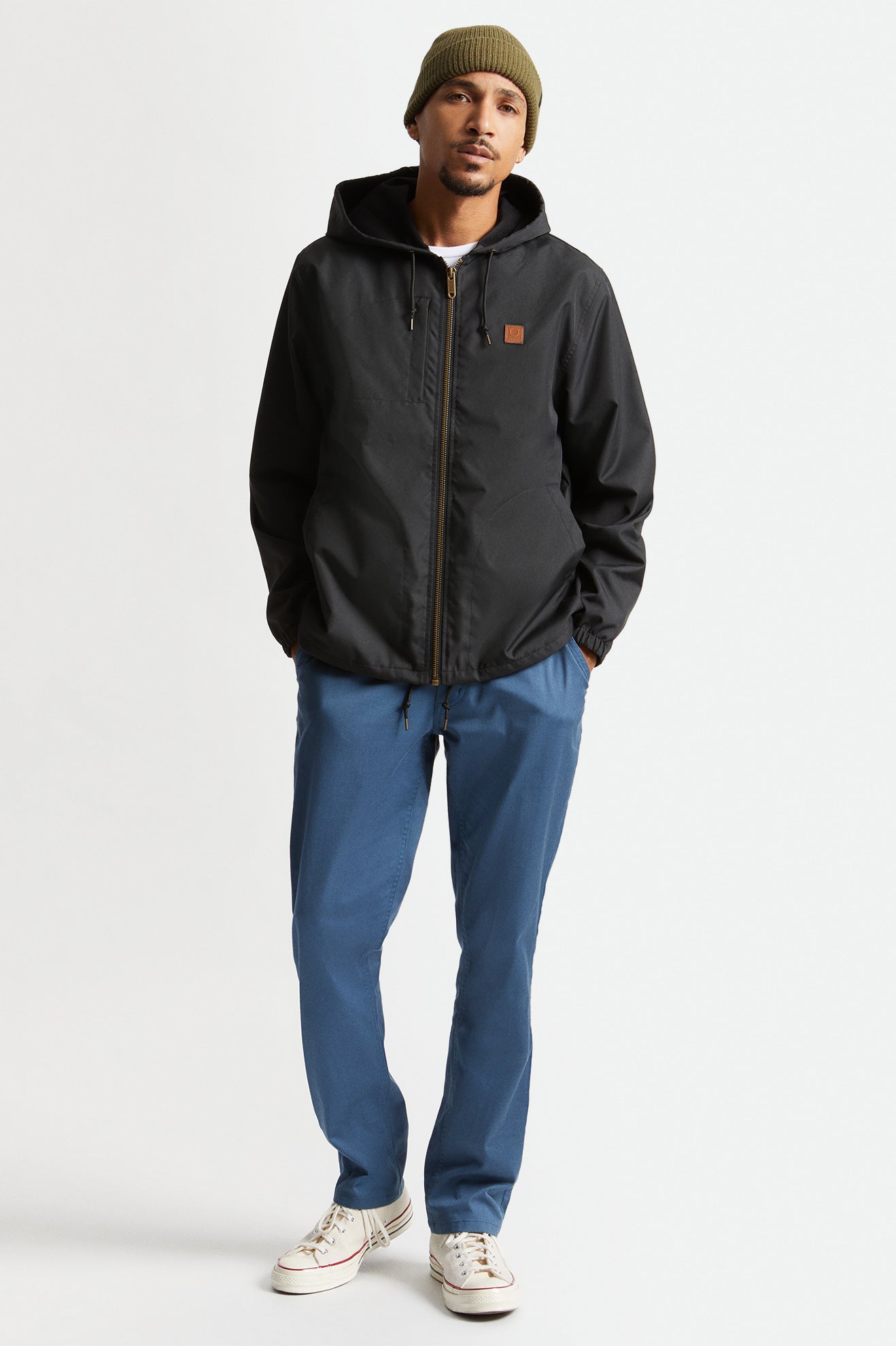 Black Brixton Claxton Beta Zip Men's Jackets | 859203PGZ