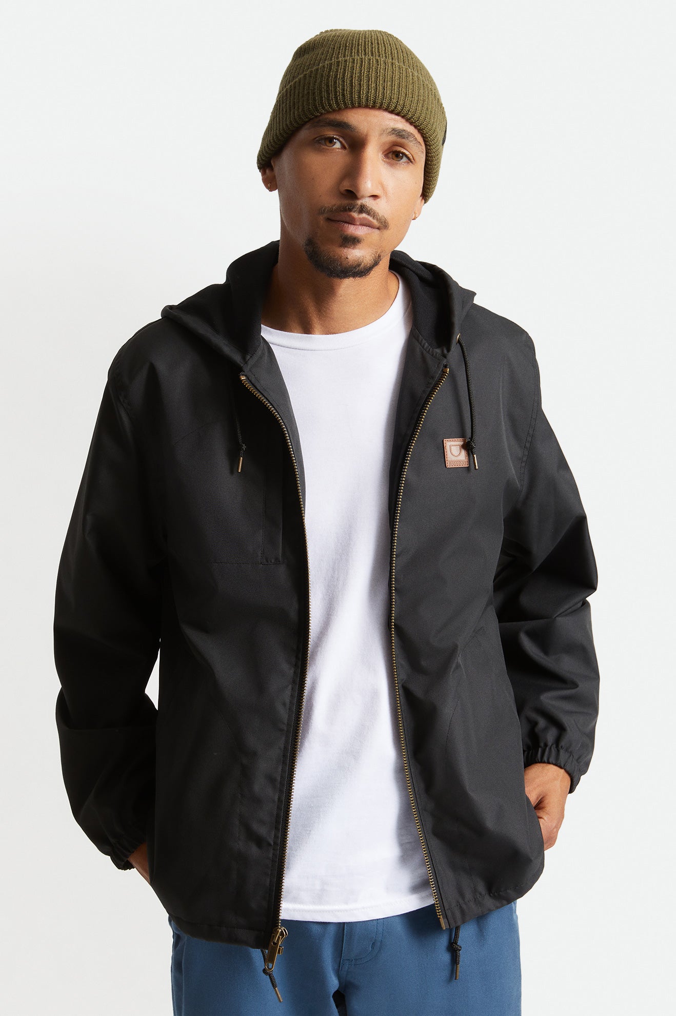 Black Brixton Claxton Beta Zip Men's Jackets | 859203PGZ