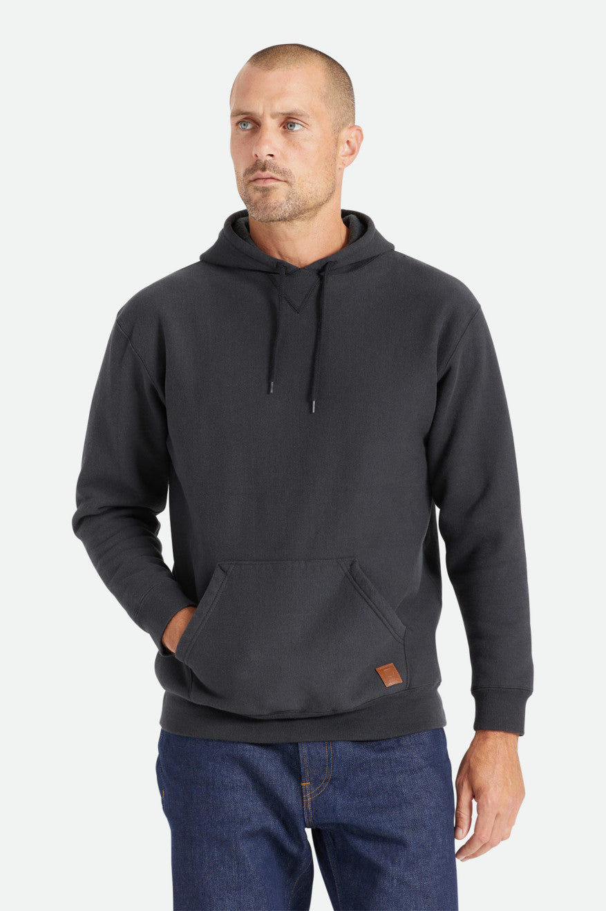 Black Brixton Cooper Reserve Raglan Men\'s Hoodie | 803469MYO