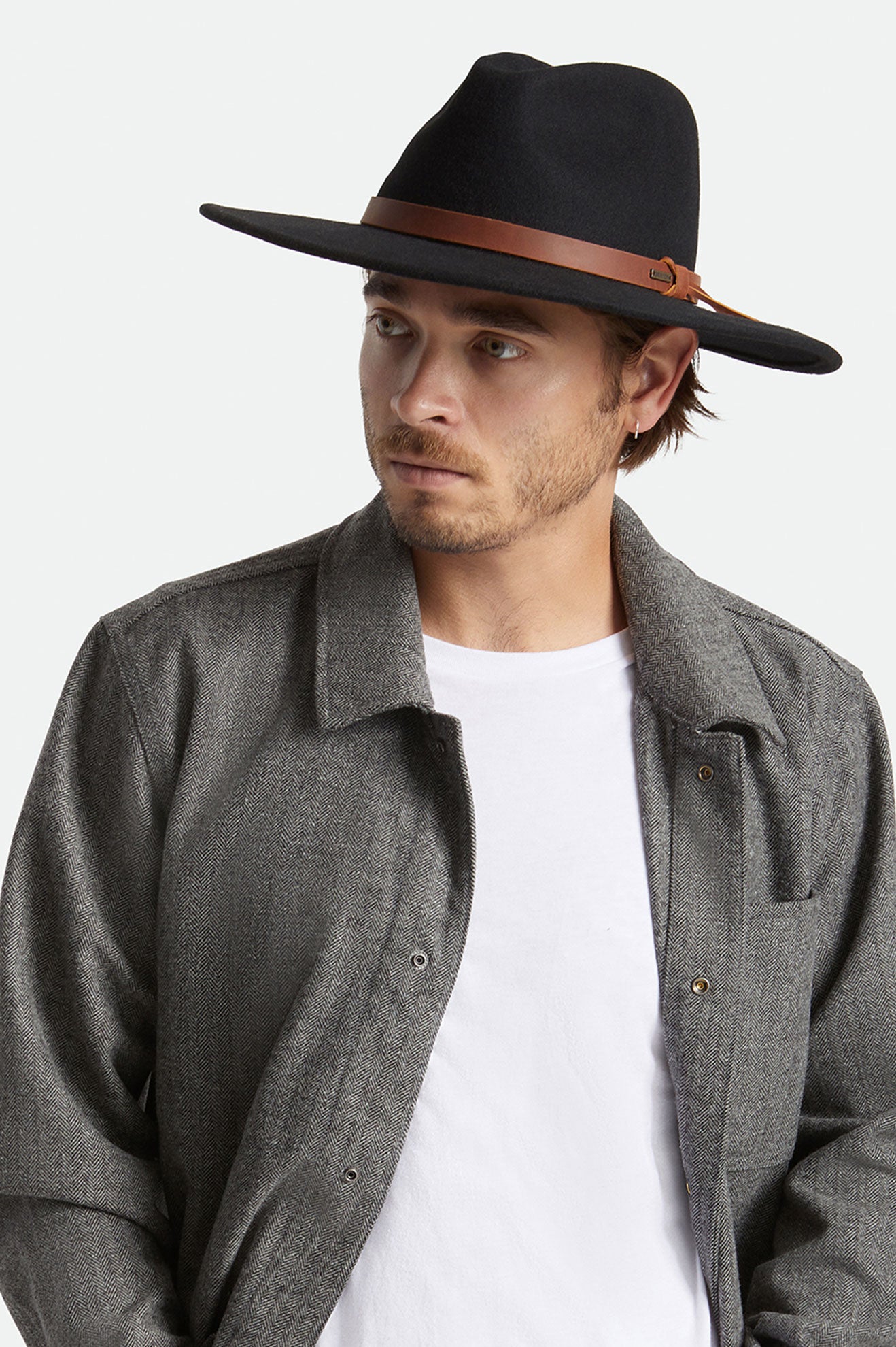 Black Brixton Field Proper Men's Hats | 693104FJP