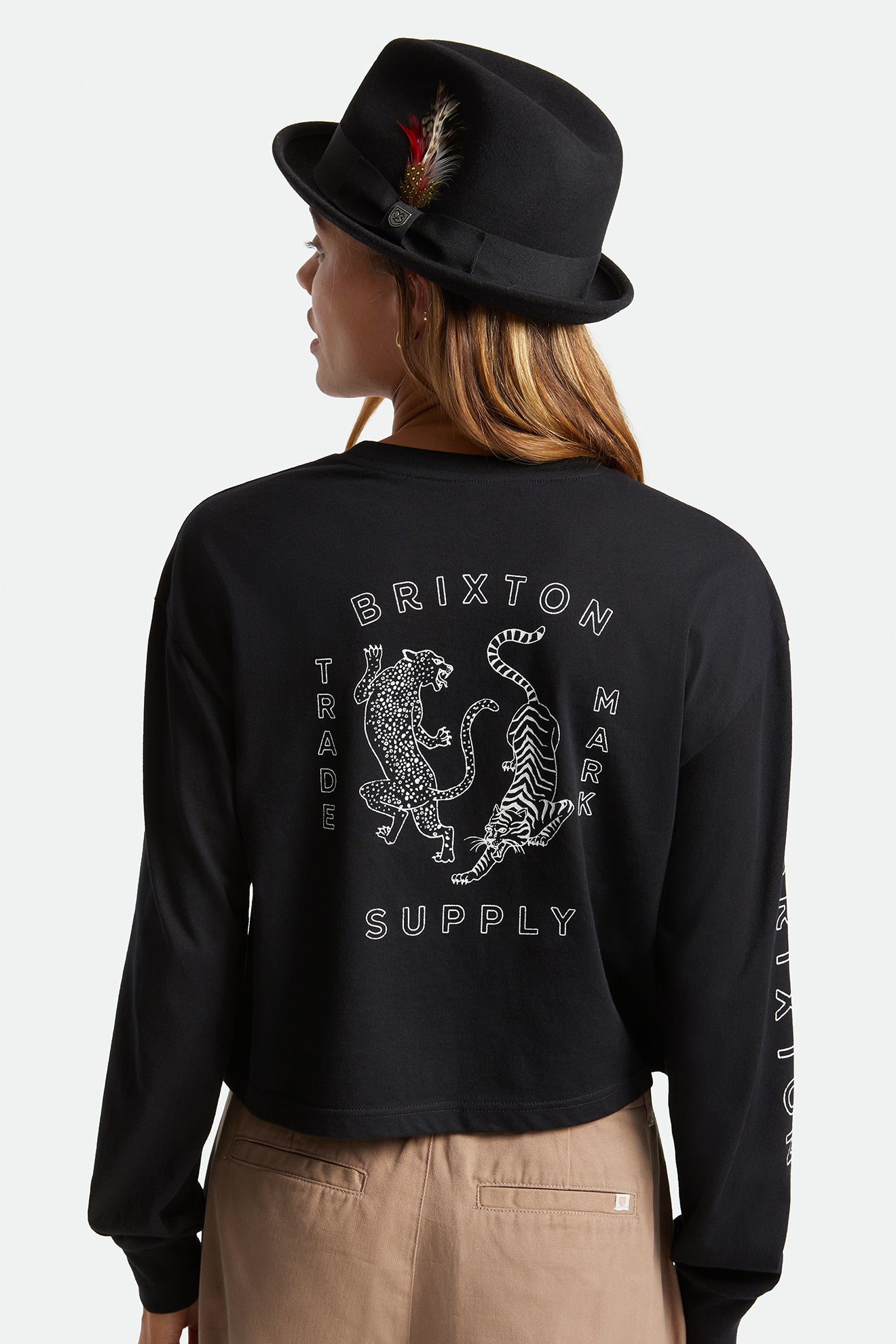 Black Brixton Gain Fedora Women's Fedoras | 931462CFP