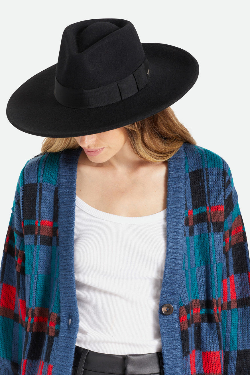 Black Brixton Joanna Felt Hat Women's Hats | 573604LDA