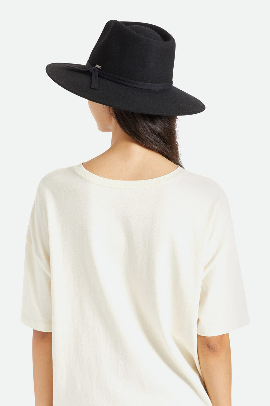 Black Brixton Joanna Felt Packable Hat Women's Hats | 286043RFW