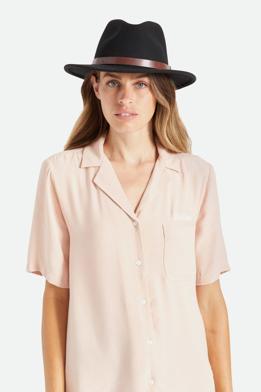 Black Brixton Messer Fedora Women's Fedoras | 865420PLV