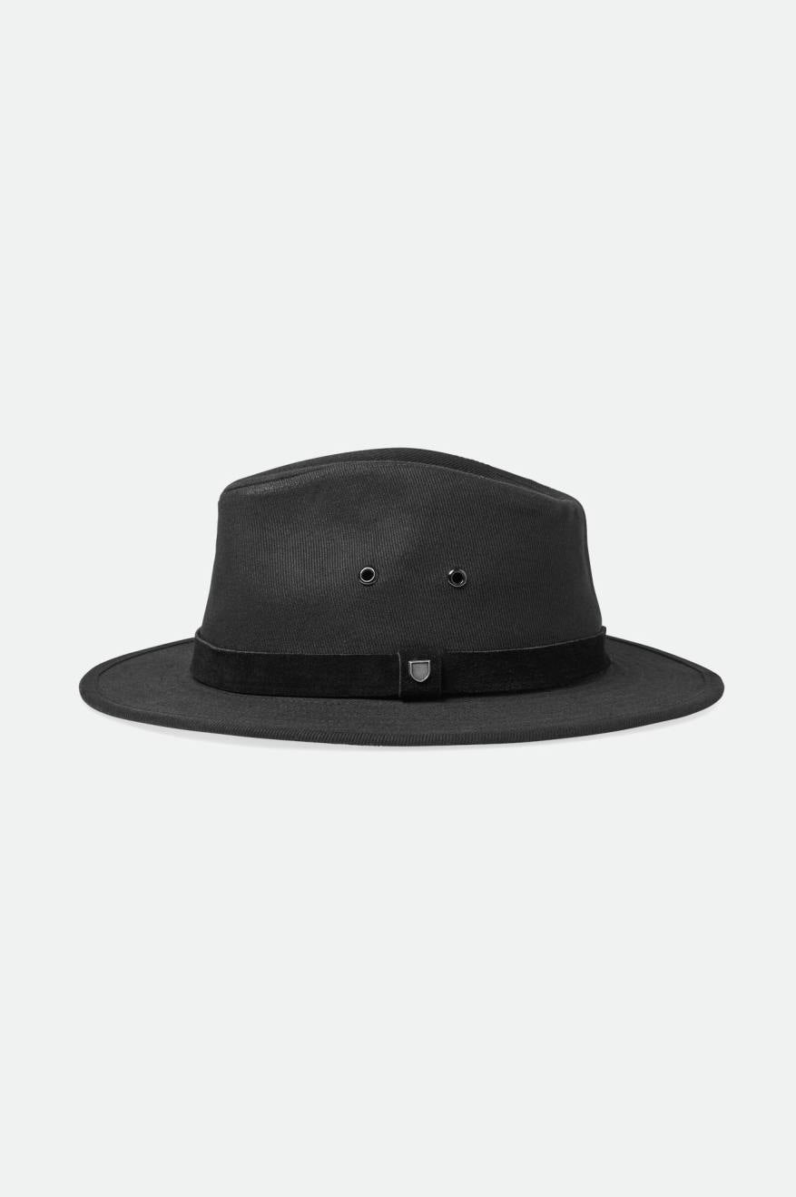 Black Brixton Messer Utility Adventure Fedora Women's Fedoras | 184507WIT