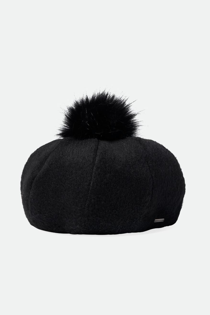 Black Brixton Natalie Oversized Pom Beret Women's Hats | 194572RBW