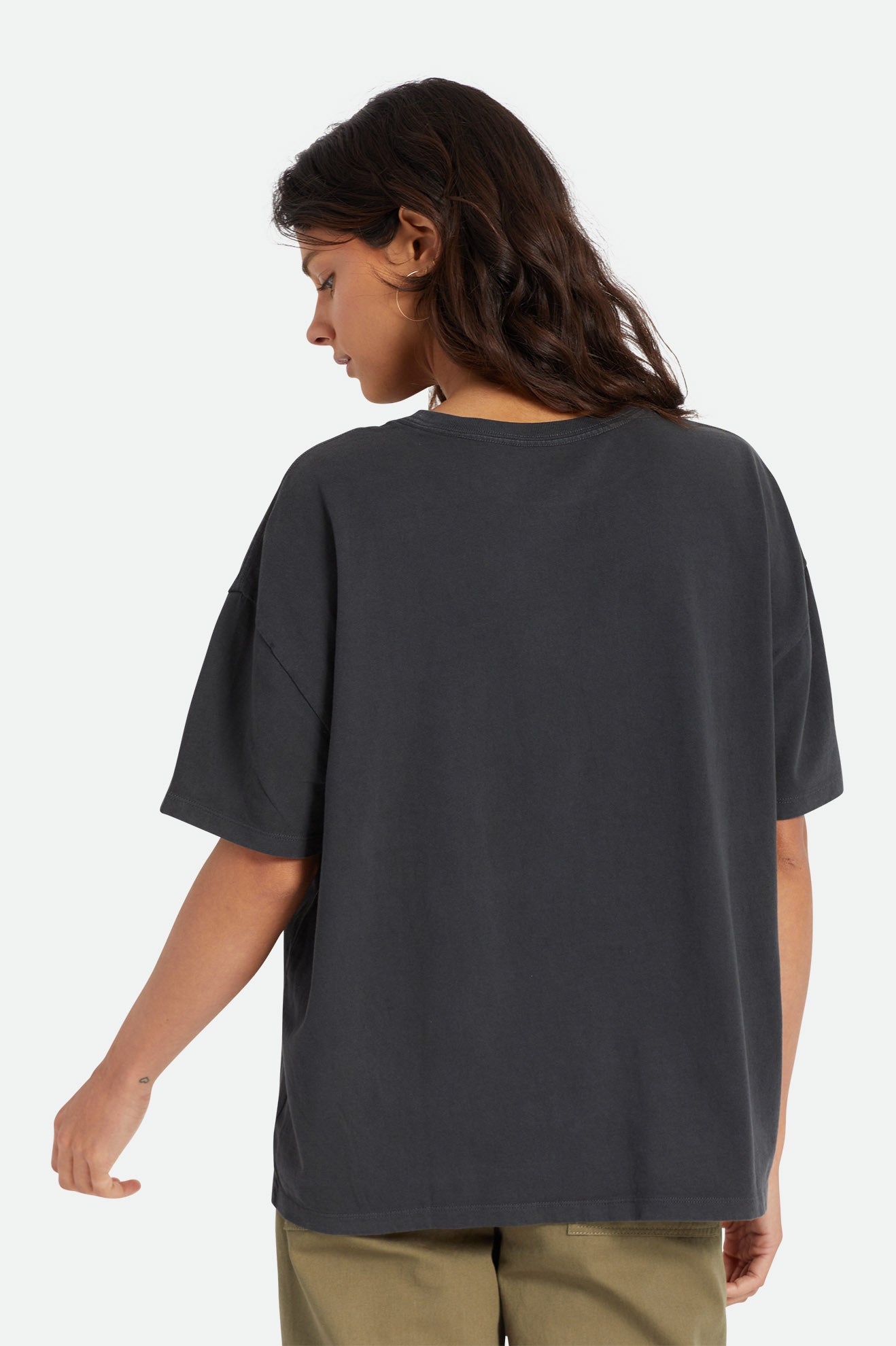 Black Brixton Oversized Boyfriend Women's Tops | 261450RCT