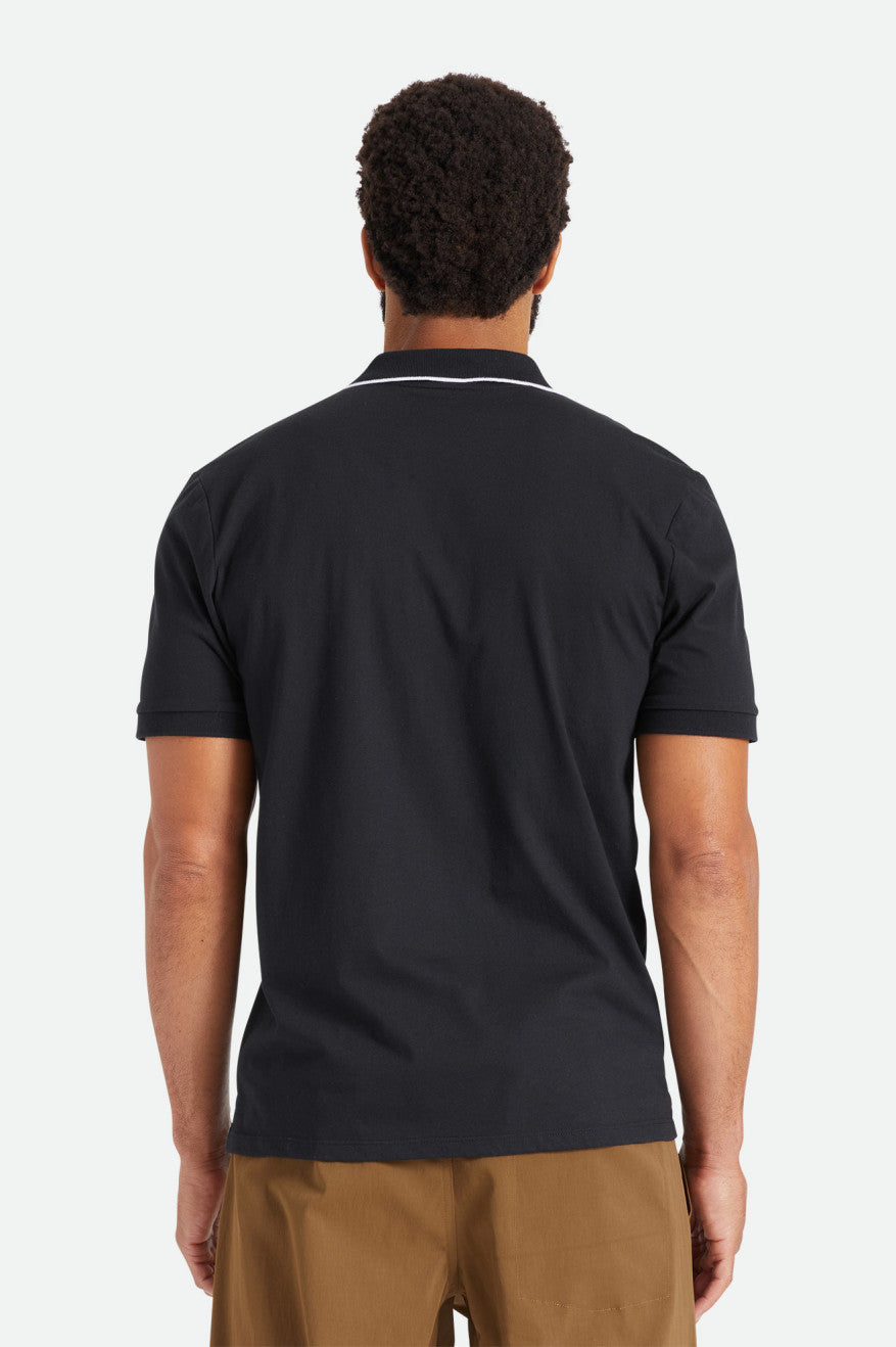 Black Brixton Proper S/S Polo Men's Knitwear | 349752CYZ