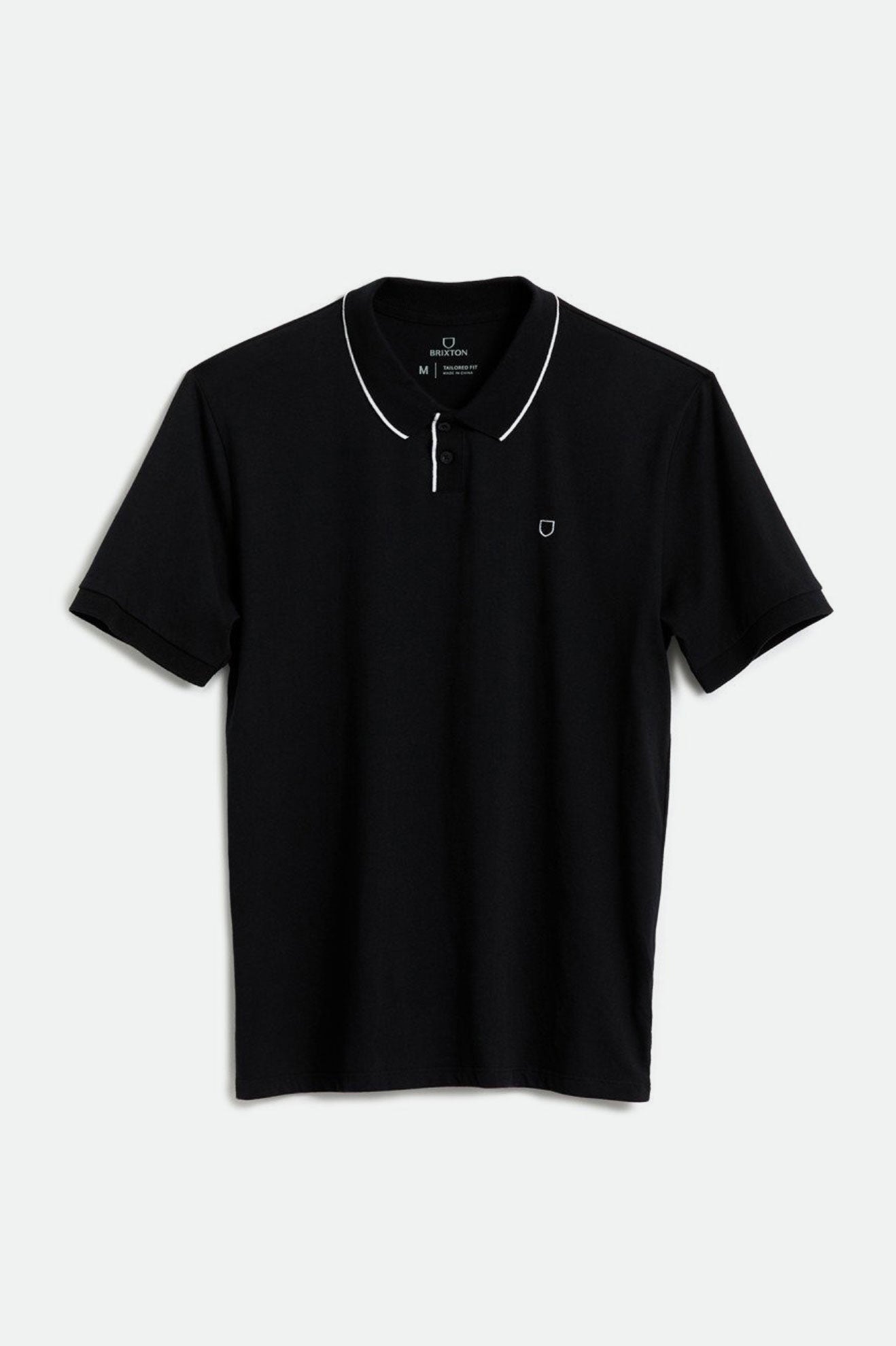 Black Brixton Proper S/S Polo Men's Knitwear | 349752CYZ