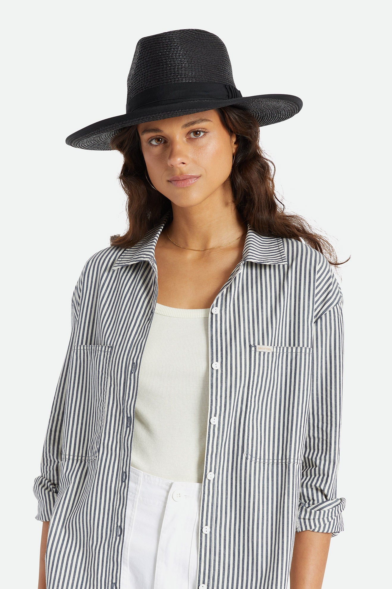 Black Brixton Reno Straw Hat Women's Hats | 863902GEM