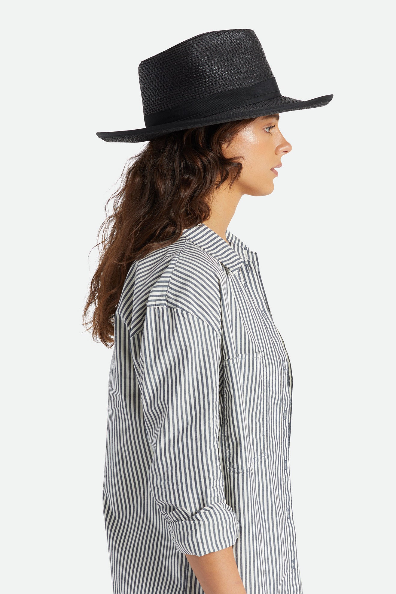 Black Brixton Reno Straw Hat Women's Hats | 863902GEM