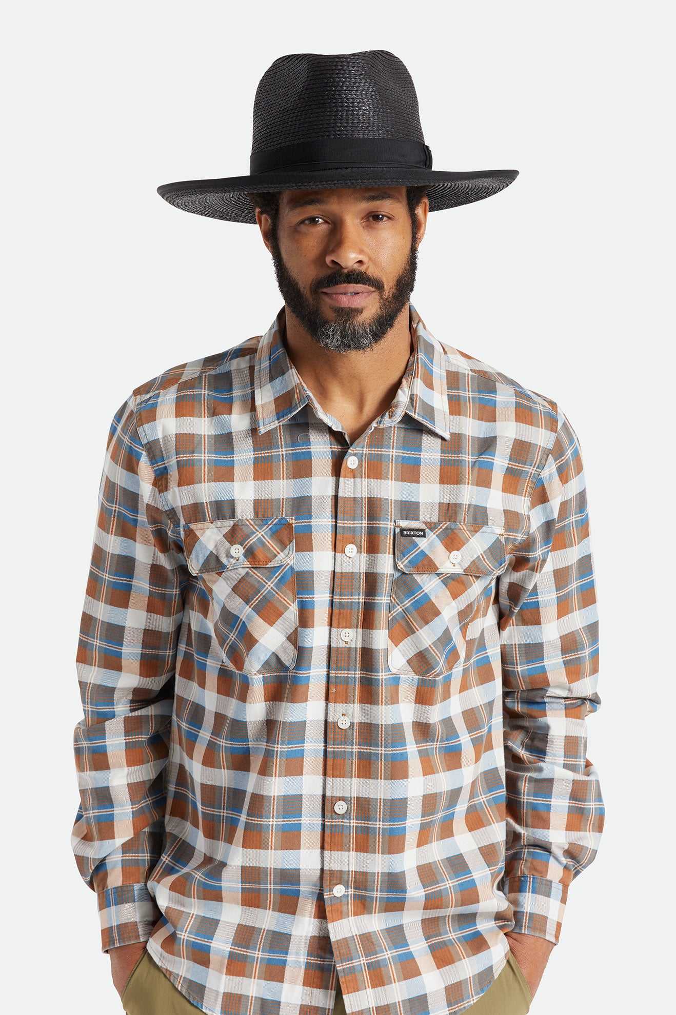 Black Brixton Reno Straw Men's Hats | 084312VRA