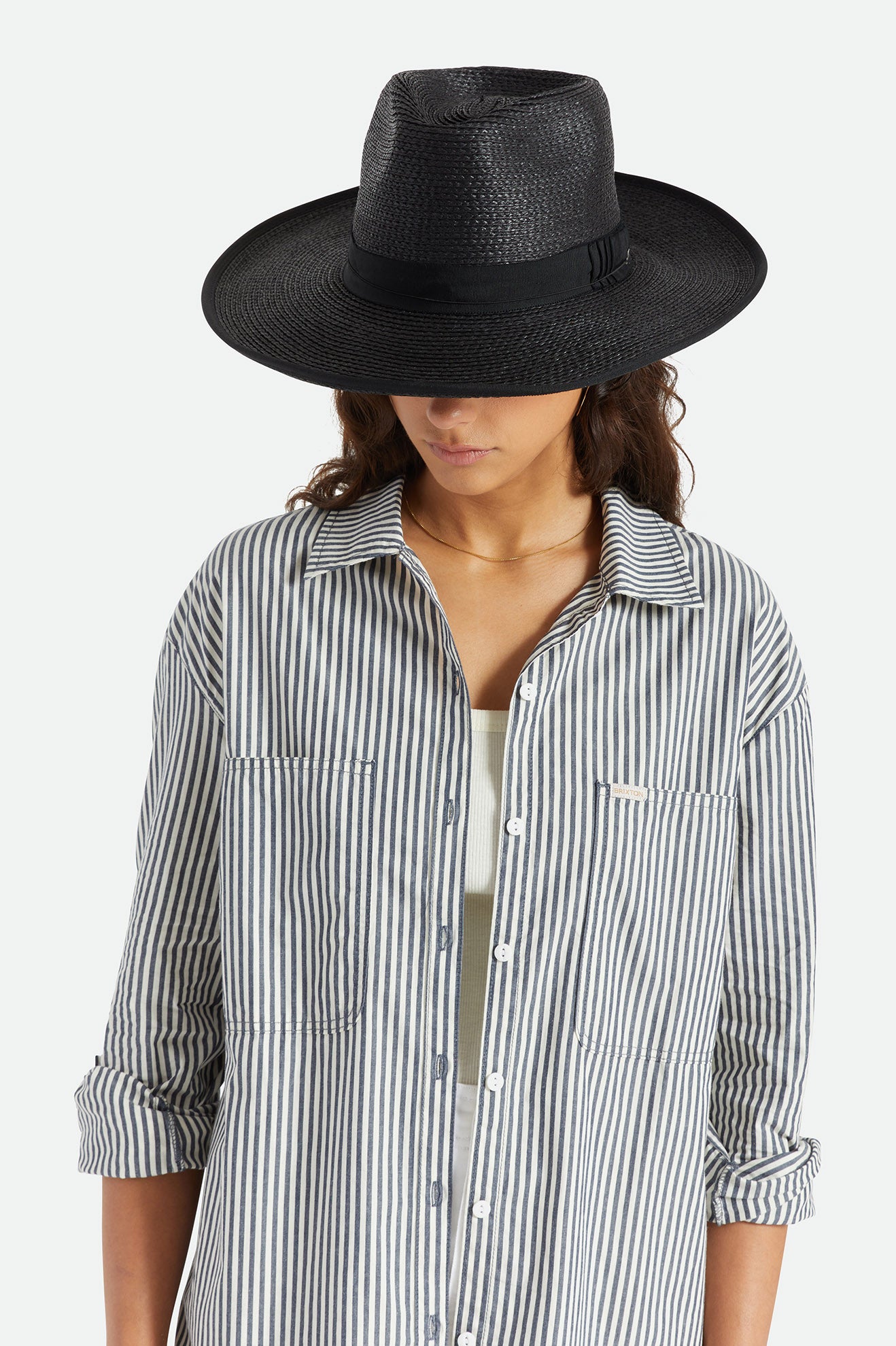 Black Brixton Reno Women's Straw Hats | 125893AEO