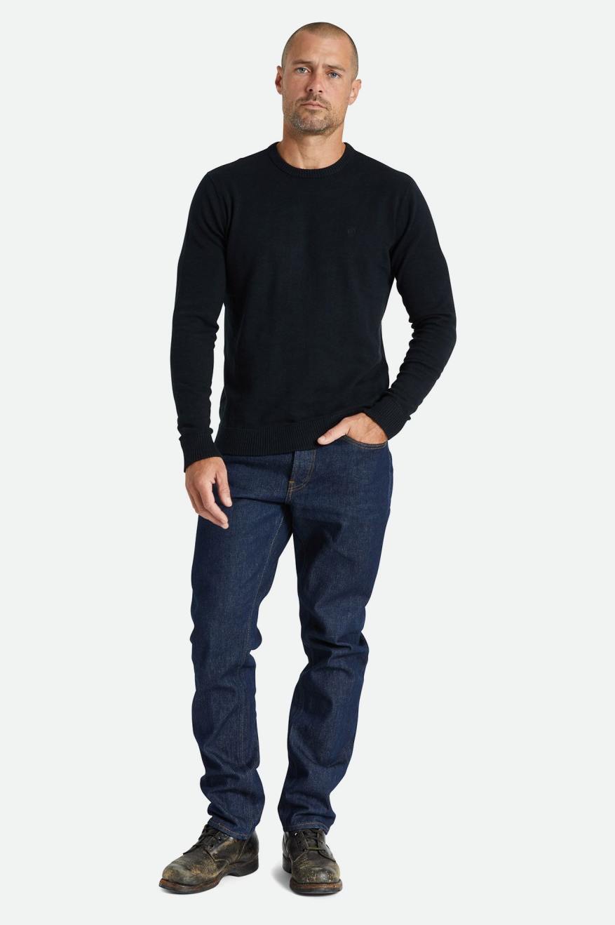 Black Brixton Reserve Cashmere Sweater Men's Knitwear | 174683EOY