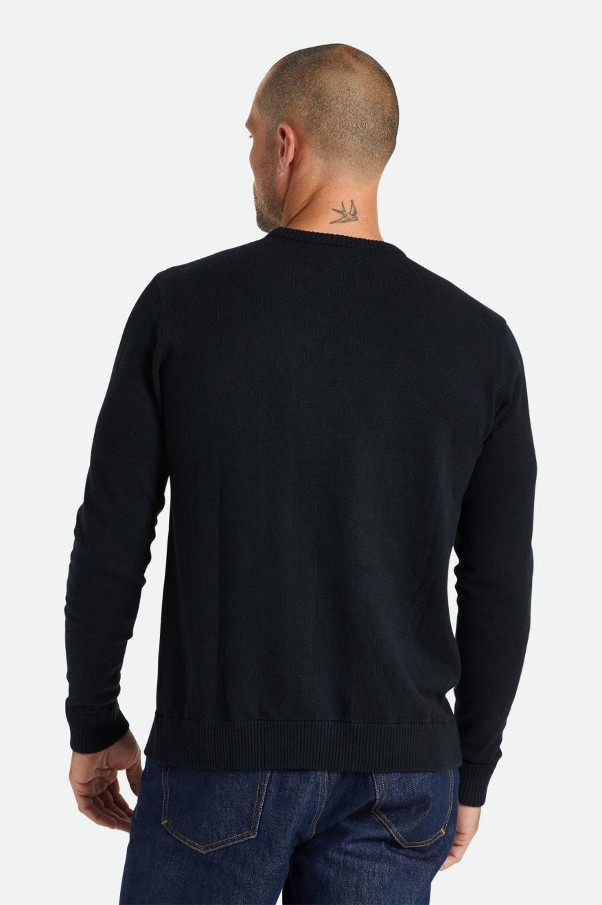 Black Brixton Reserve Cashmere Sweater Men's Knitwear | 174683EOY