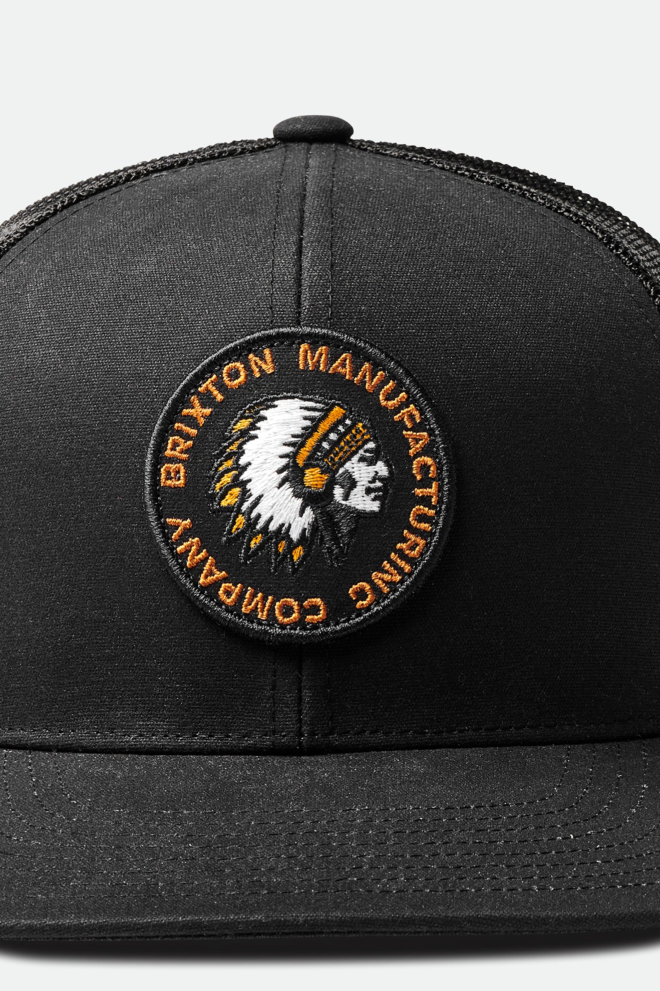 Black Brixton Rival Stamp NetPlus MP Trucker Hat Men's Caps | 508346MLJ